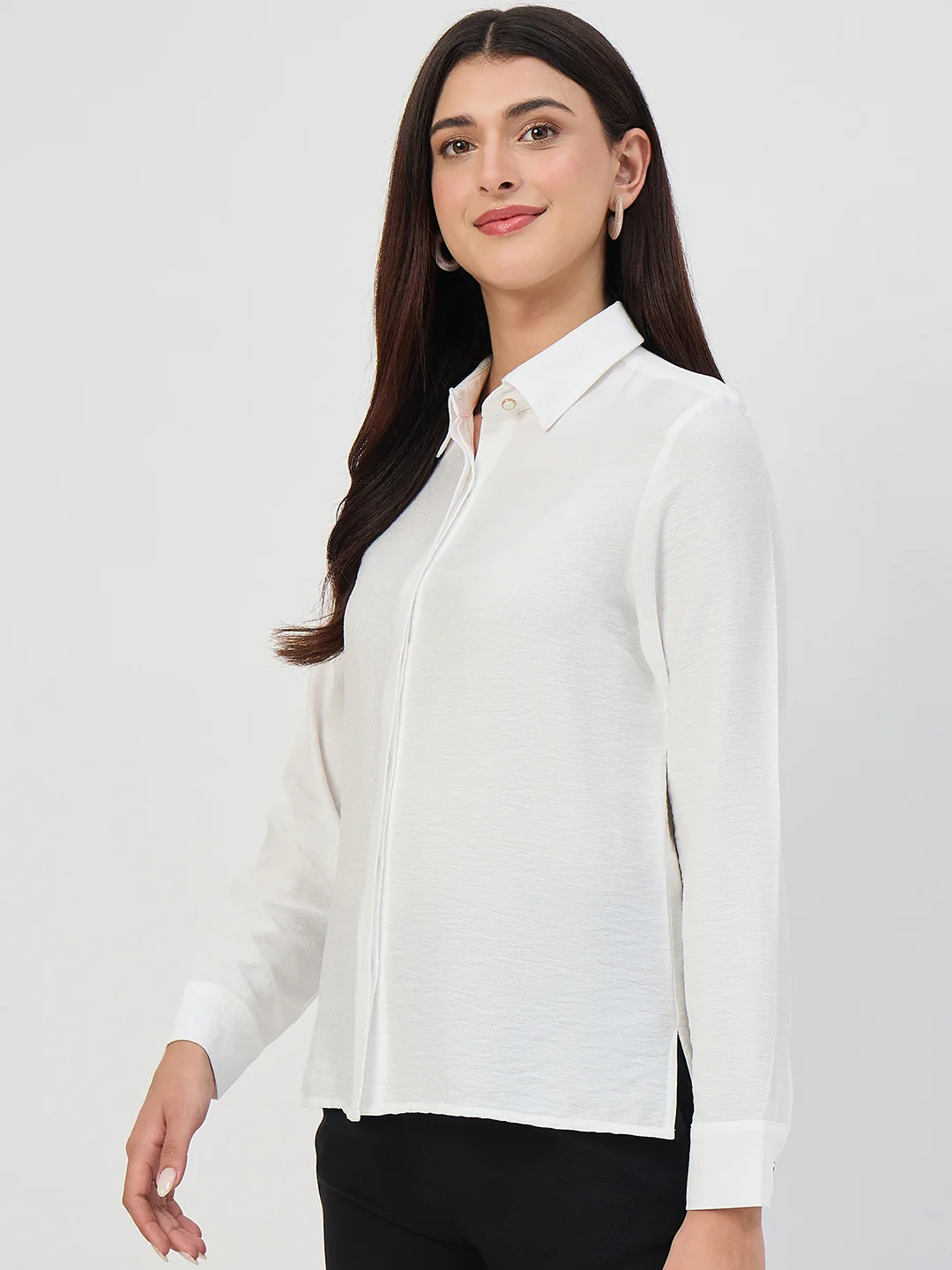 Madame White Rayon-Blend Shirt - Image 5