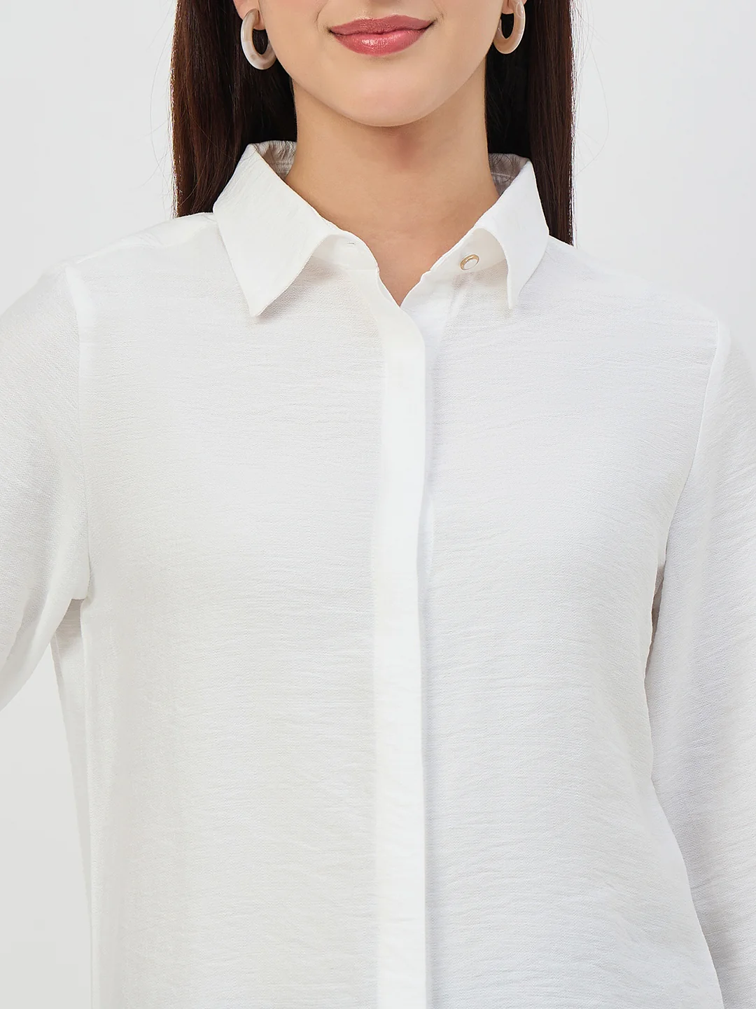 Madame White Rayon-Blend Shirt - Image 7