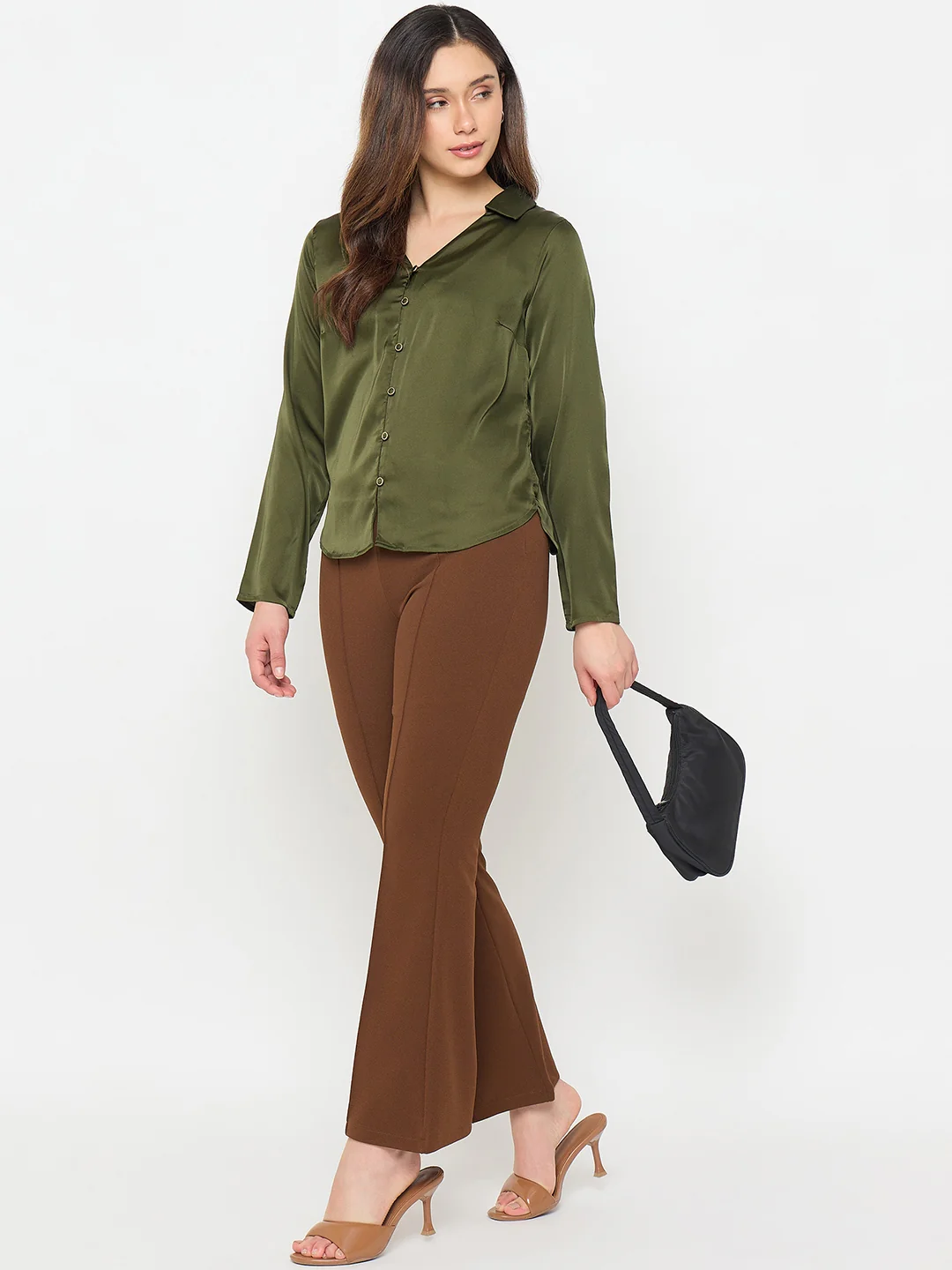 Madame Olive V-Collar Solid Shirt - Image 3