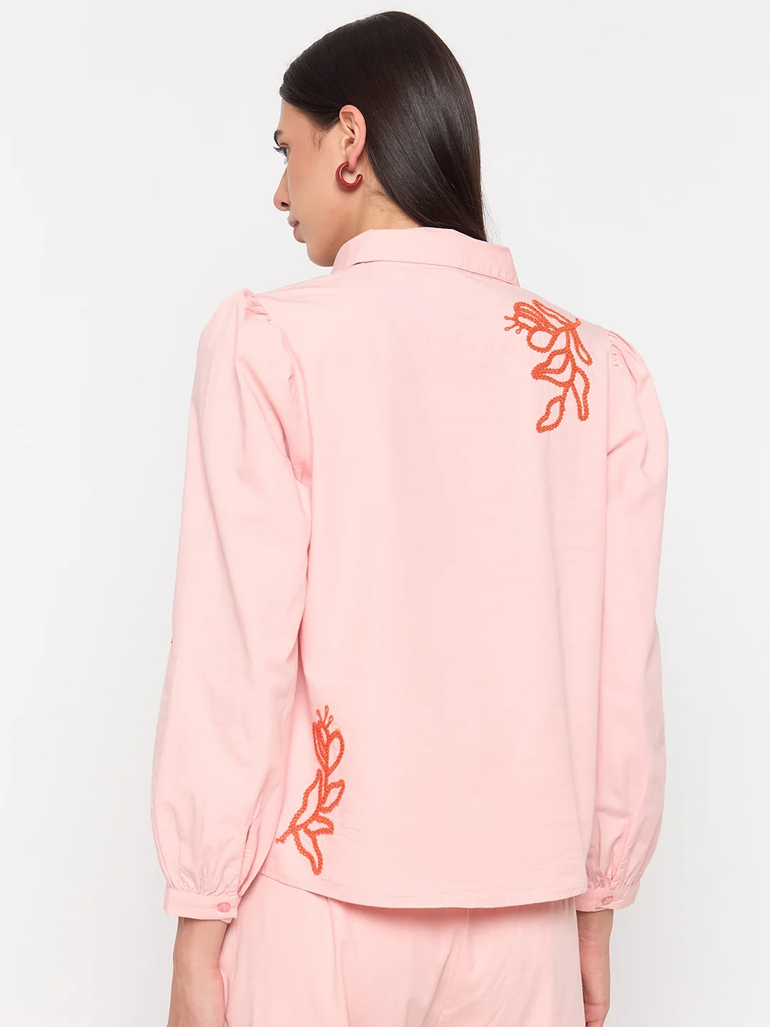 Madame Blush Pink Cotton Shirt - Image 7