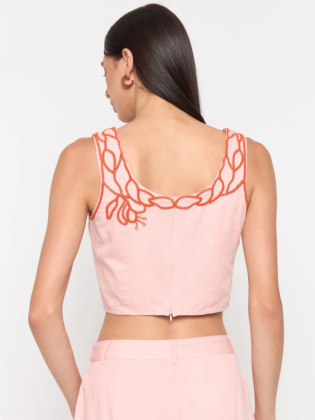 Madame Blush Pink Cotton Puff-Sleeve Top - Image 5