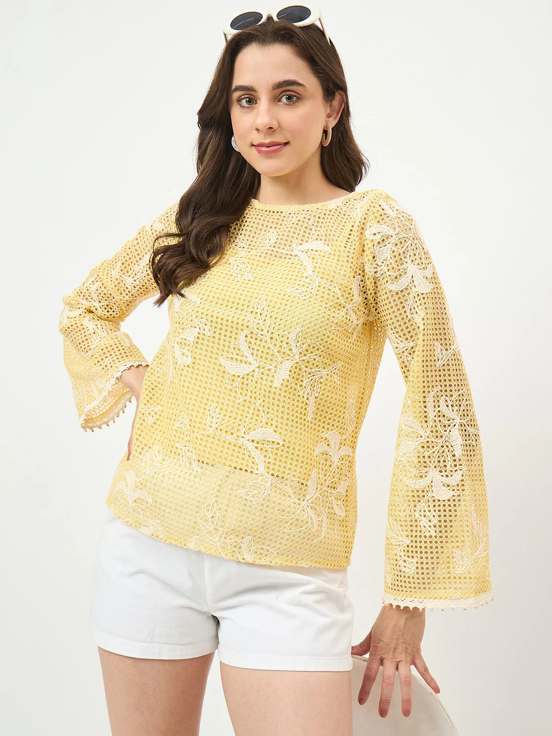 Madame Yellow Puff-Sleeve Top - Image 2