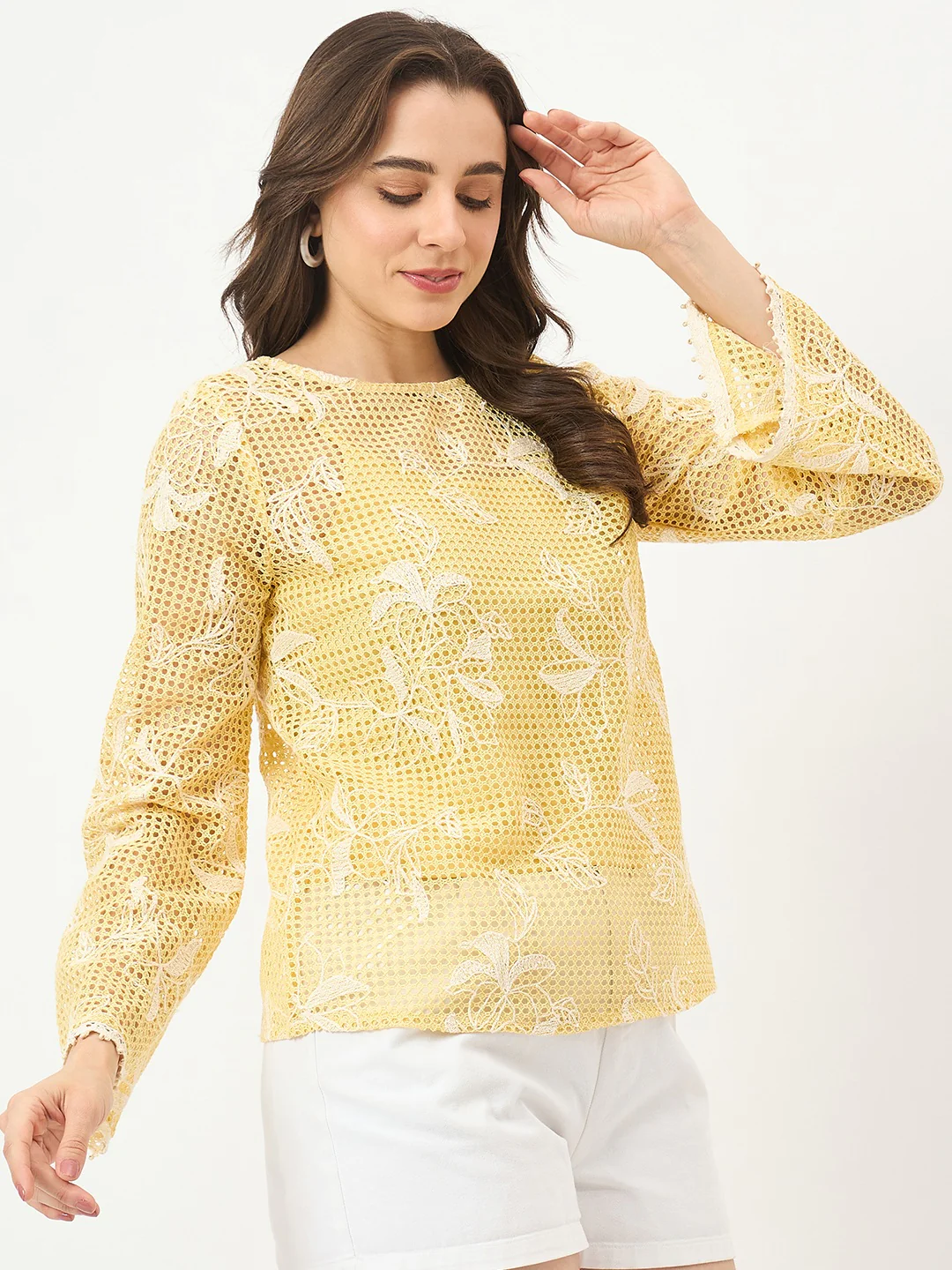 Madame Yellow Puff-Sleeve Top - Image 4