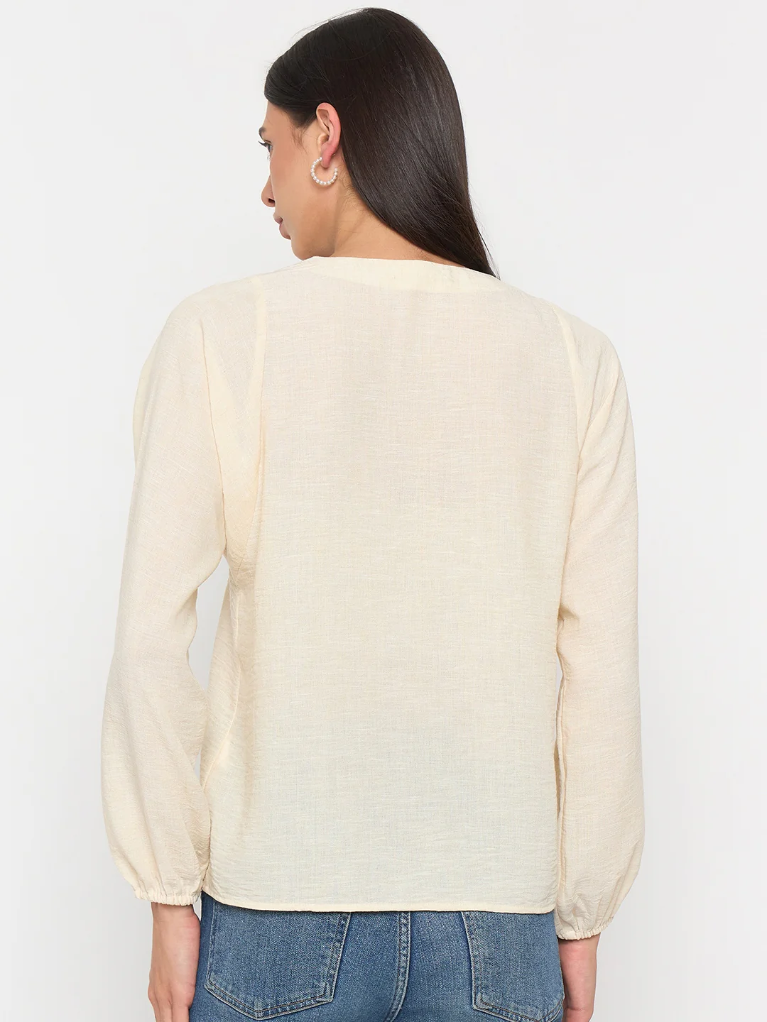 Madame Off-White Printed Top - Image 6