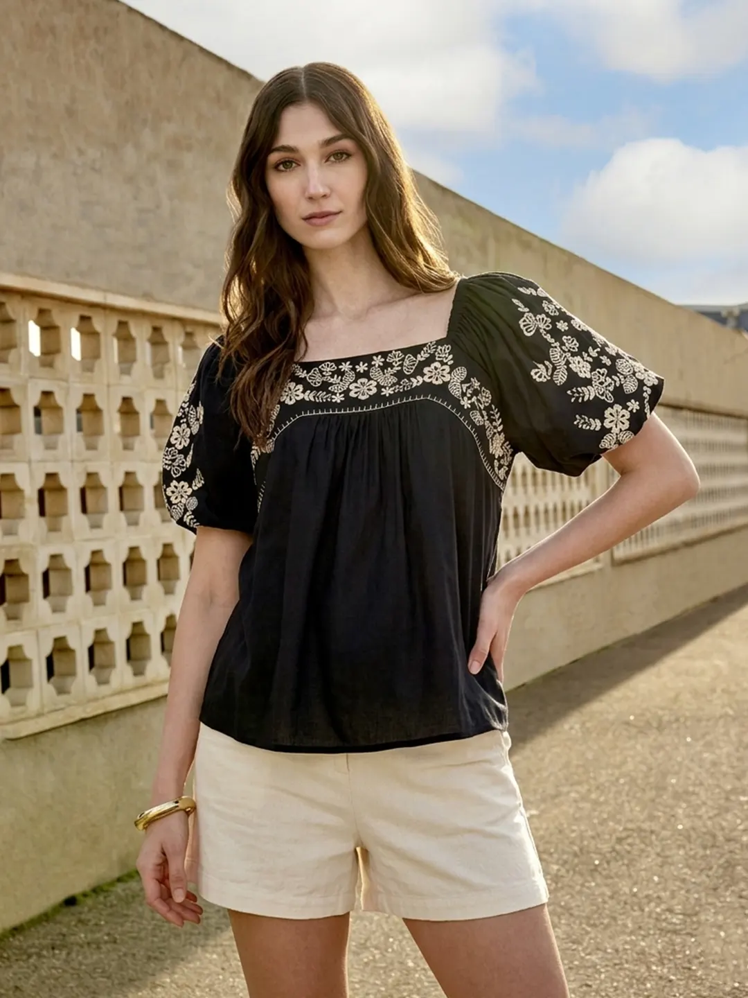 Madame Rayon Blend Black Top