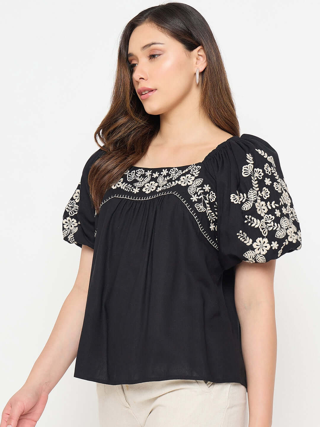 Madame Rayon Blend Black Top - Image 6