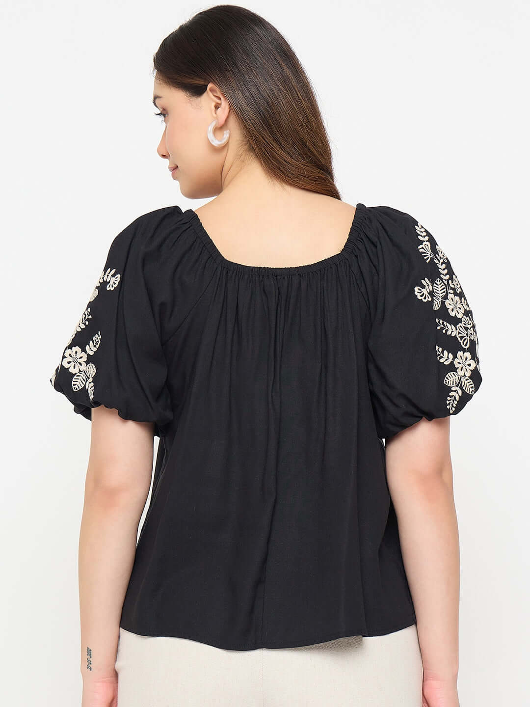 Madame Rayon Blend Black Top - Image 7