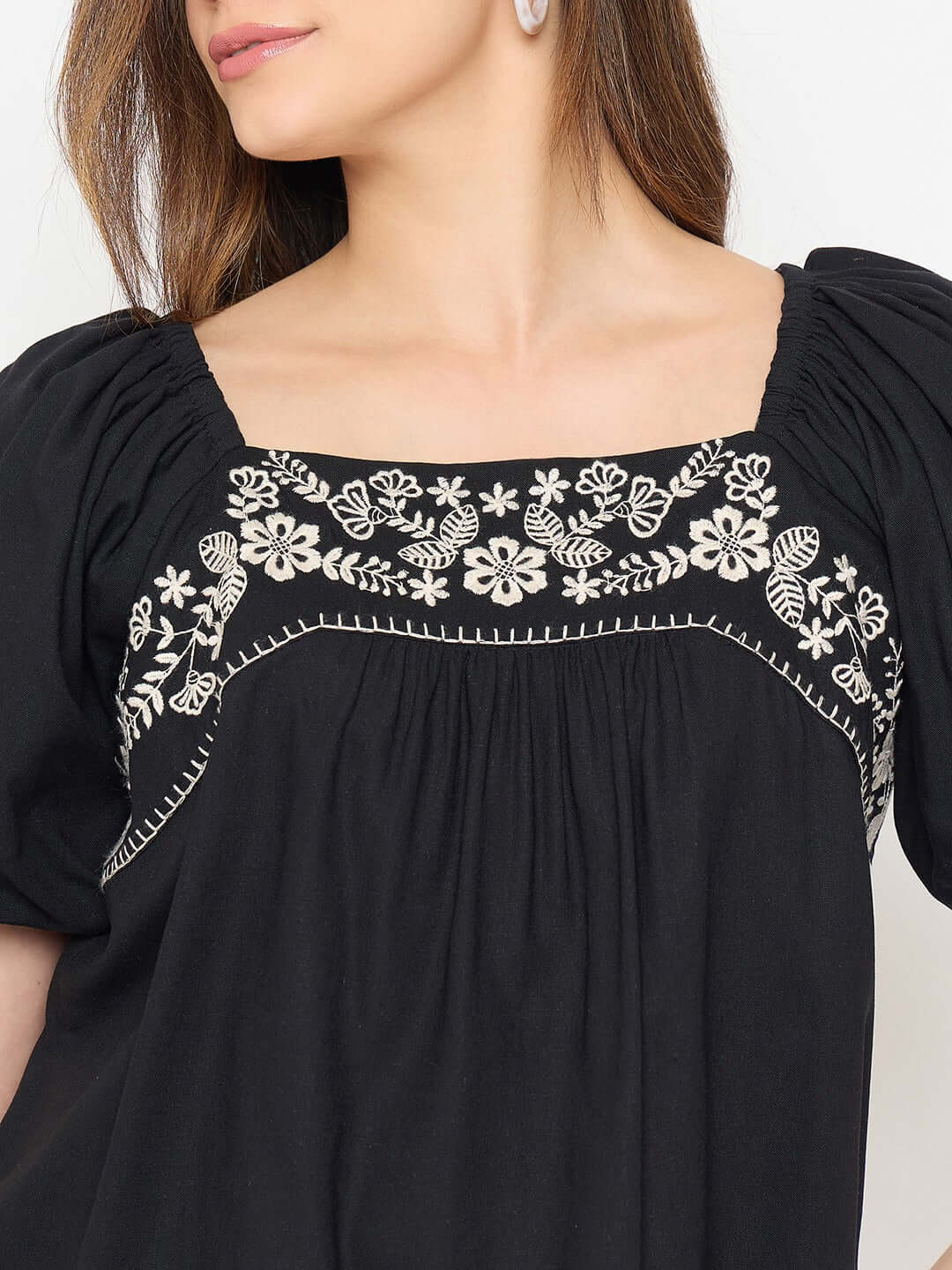 Madame Rayon Blend Black Top - Image 8