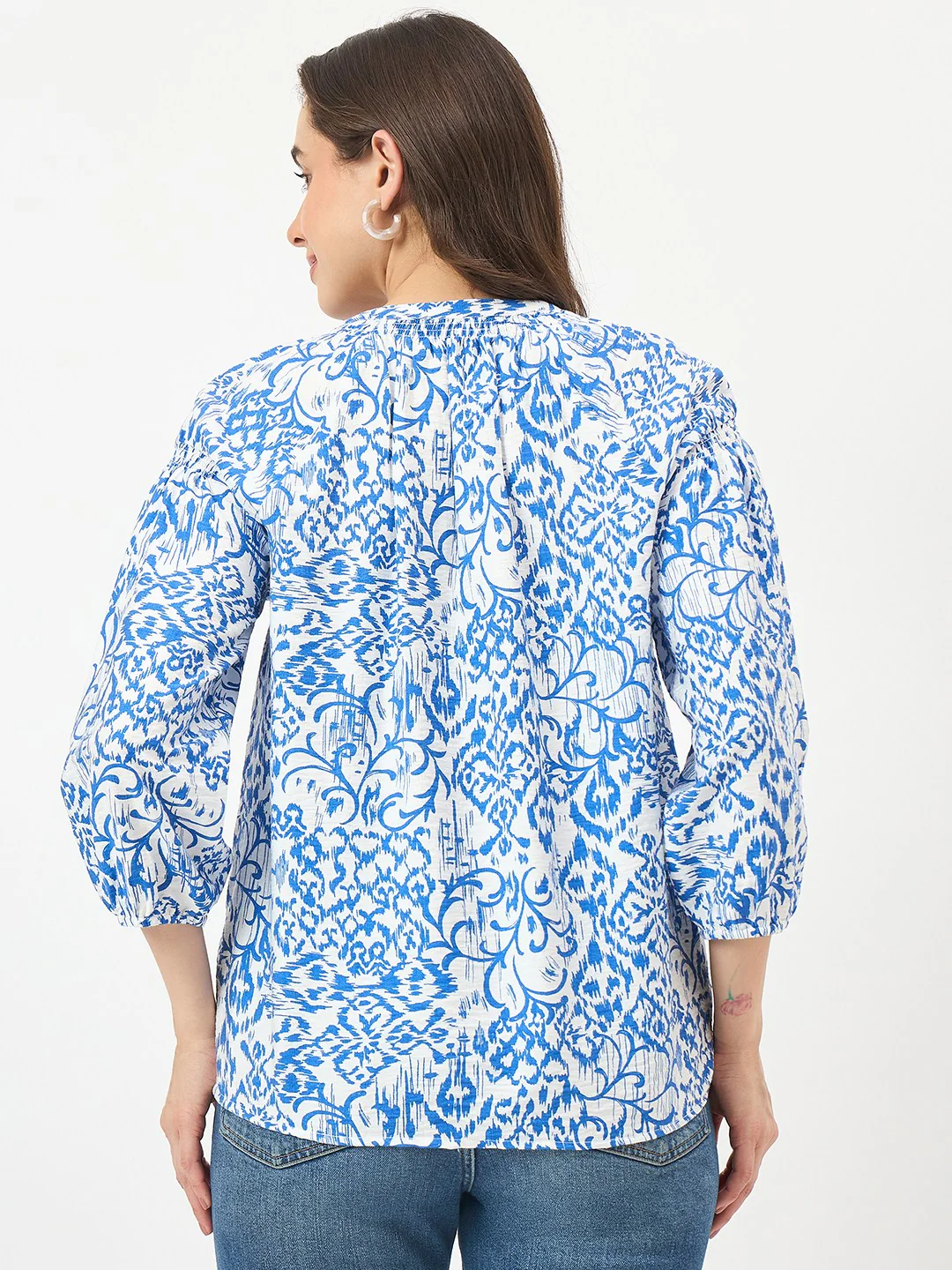 Madame Royal Blue Rayon-Blend Top - Image 6