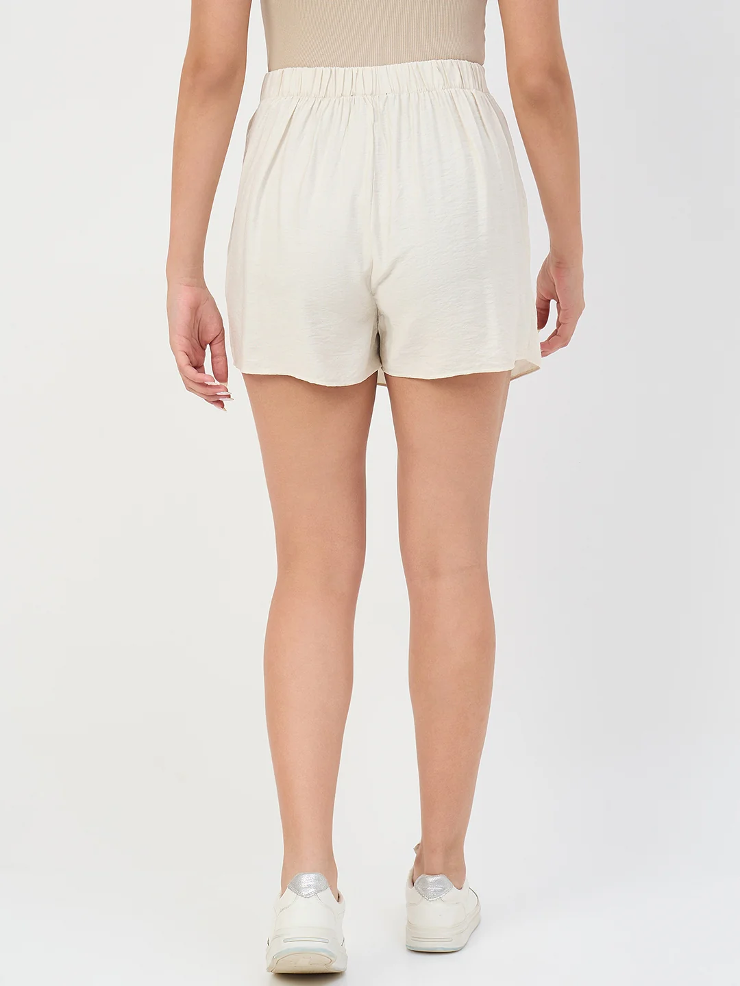 Madame Beige Printed Rayon-Blend Shorts - Image 6