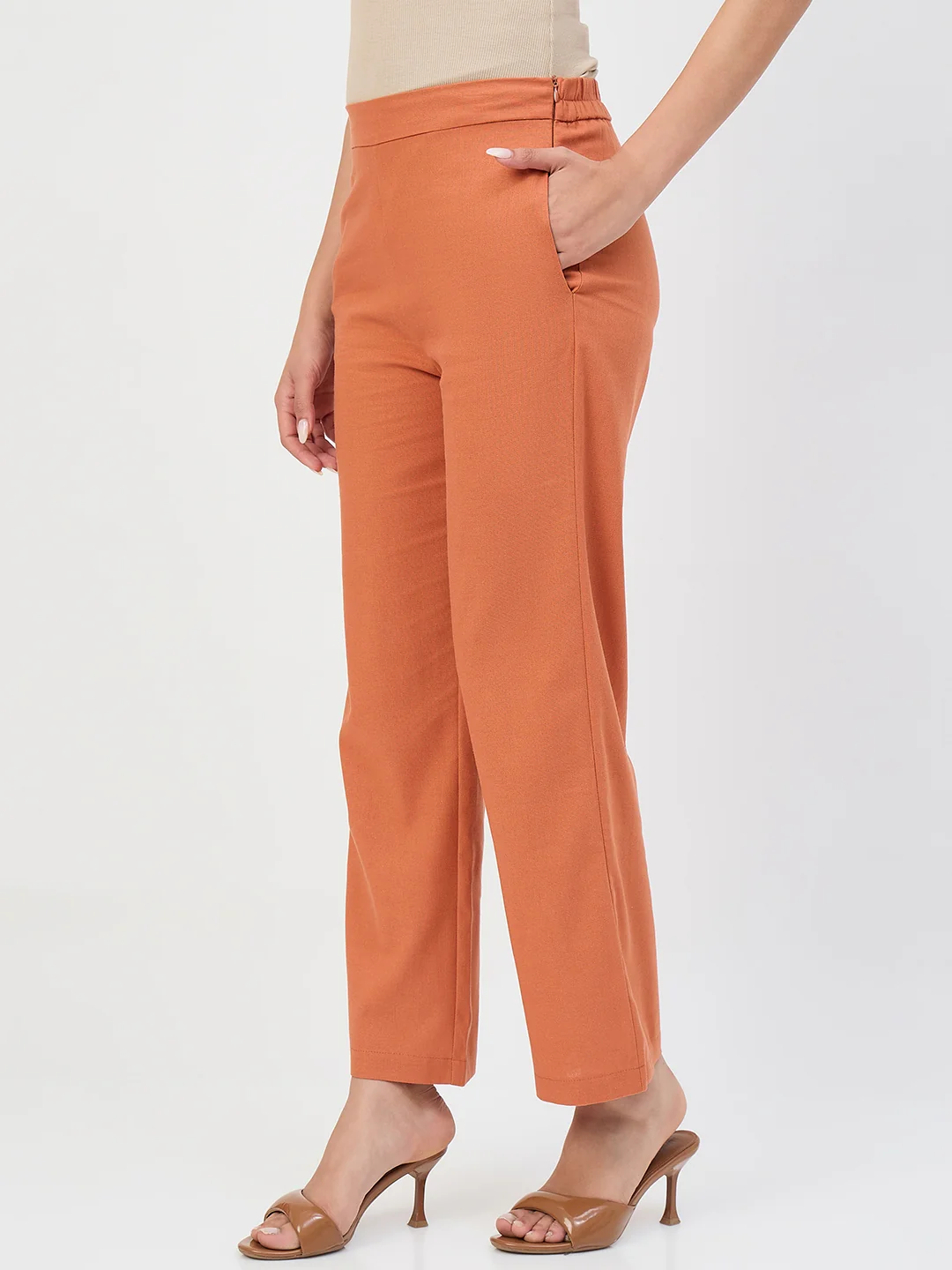 Madame Rust Straight-Fit Linen-Blend Trousers - Image 5