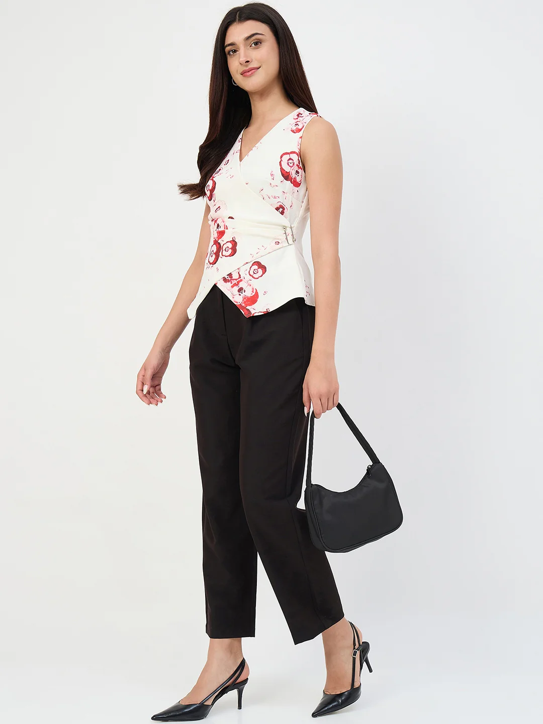 Madame Black Pleated Formal Trousers - Image 2