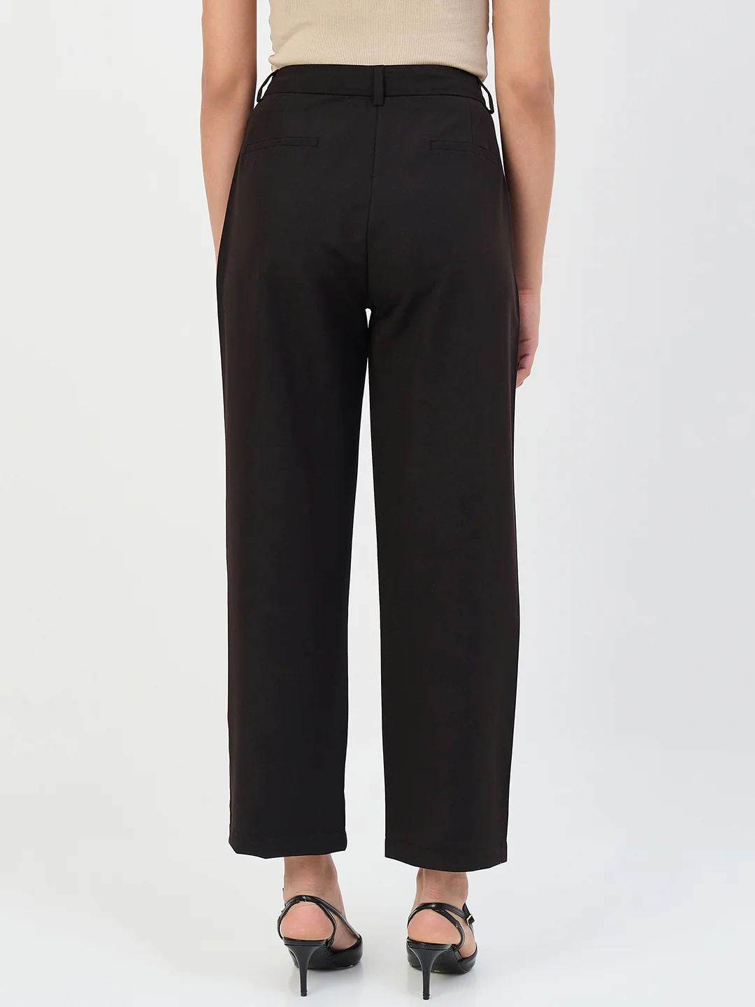 Madame Black Pleated Formal Trousers - Image 6