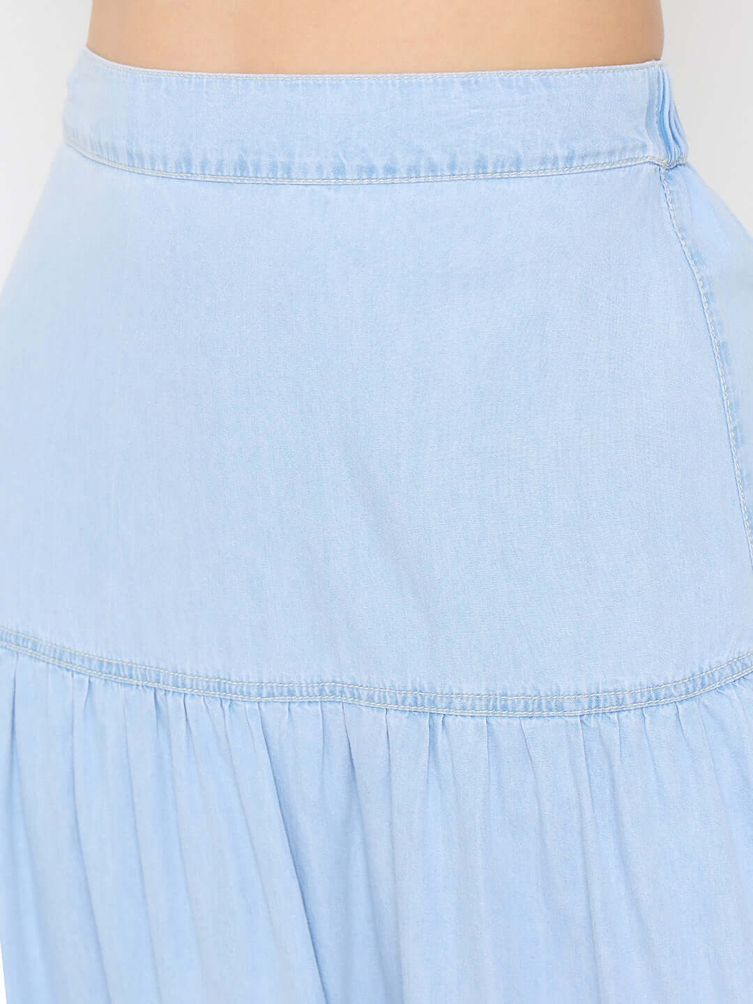 Madame Tiered Denim Long Skirt - Image 8