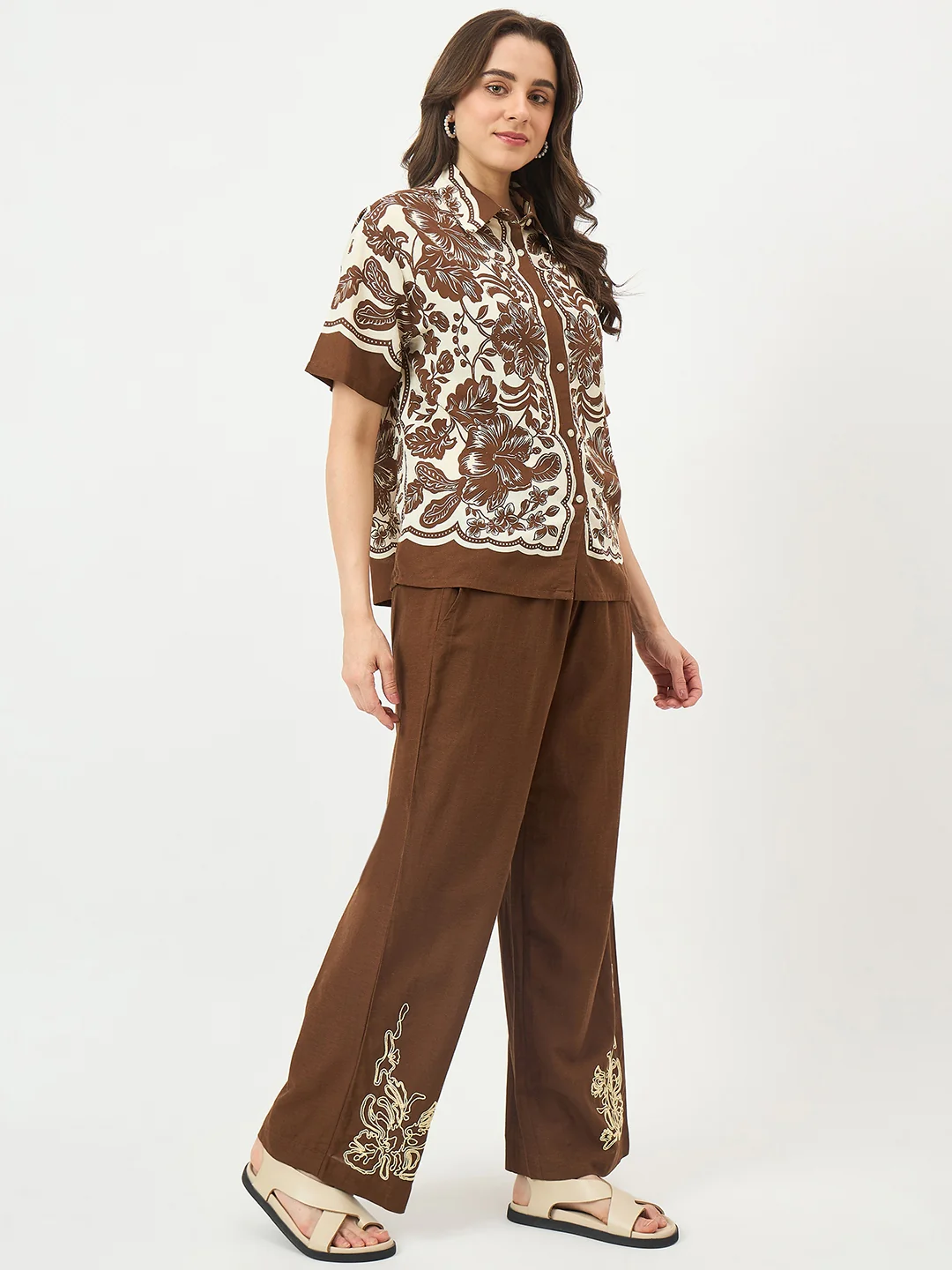 Madame Brown Embroidered Co-ord Set - Image 4