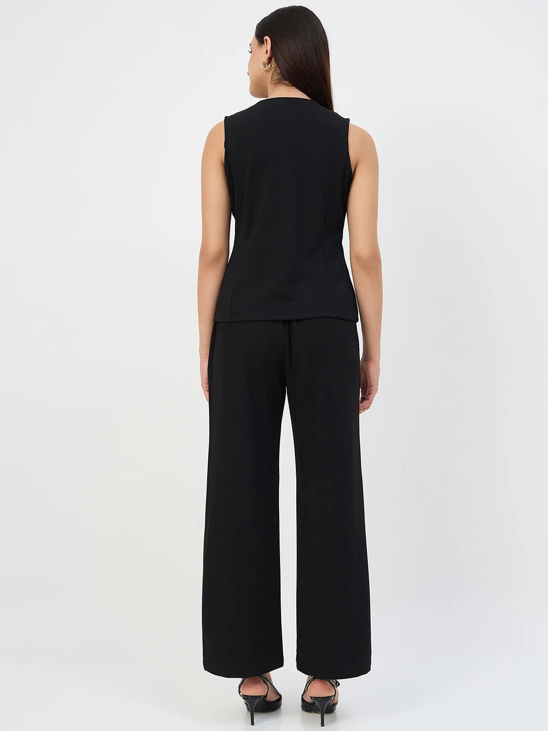 Madame Black V-Neck Vestcoat Co-ord Set - Image 6