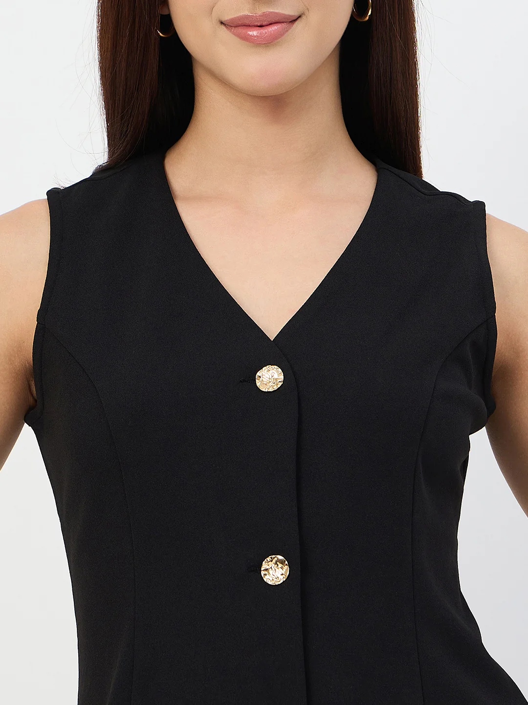 Madame Black V-Neck Vestcoat Co-ord Set - Image 8