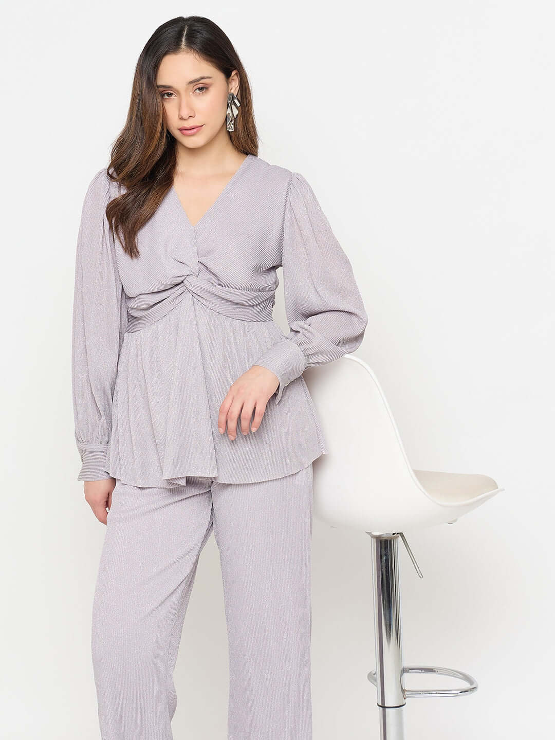 Madame Surplice Neck Co-ord Set - Image 2