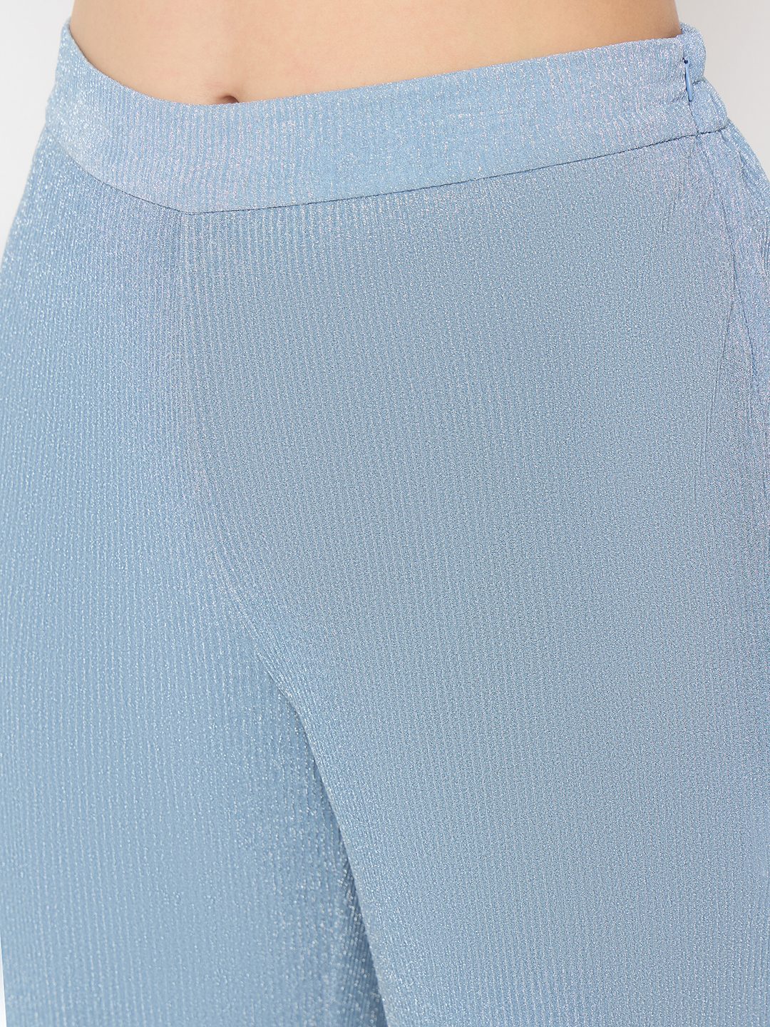 Madame Surplice Neck Blue Co-ord Set - Image 8