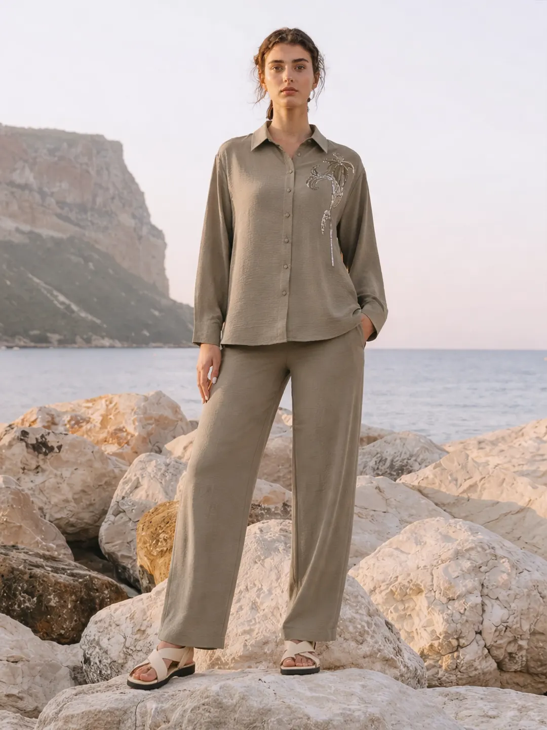 Madame Olive Embroidered Shirt