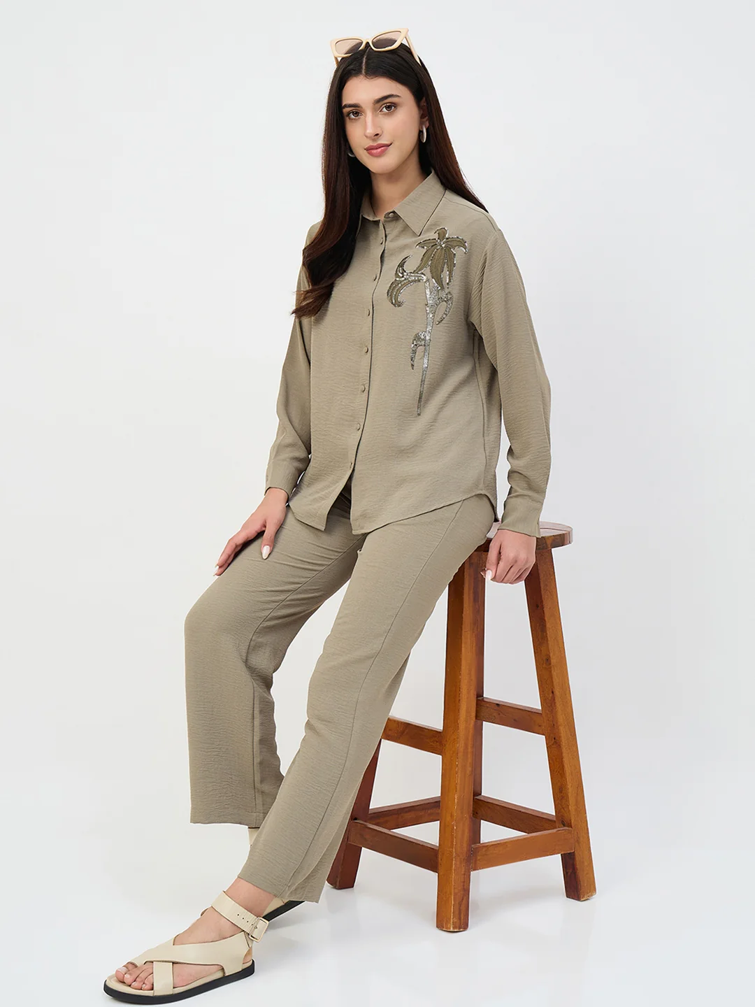 Madame Olive Embroidered Shirt - Image 3