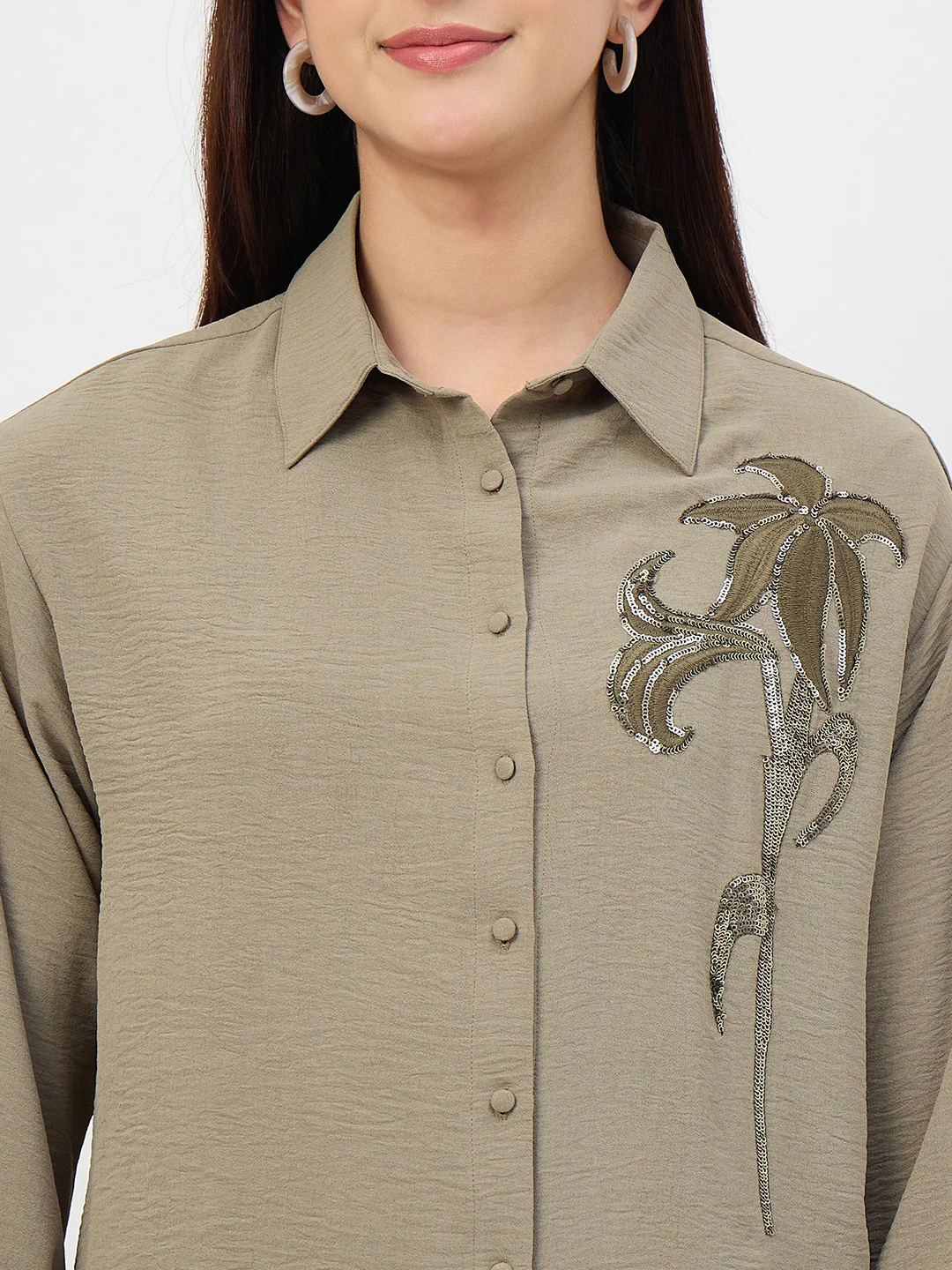 Madame Olive Embroidered Shirt - Image 8