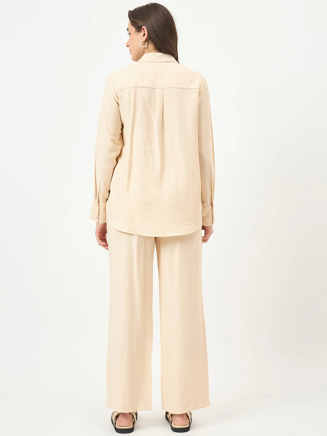 Madame Beige Rayon-Blend Co-ord Top - Image 6