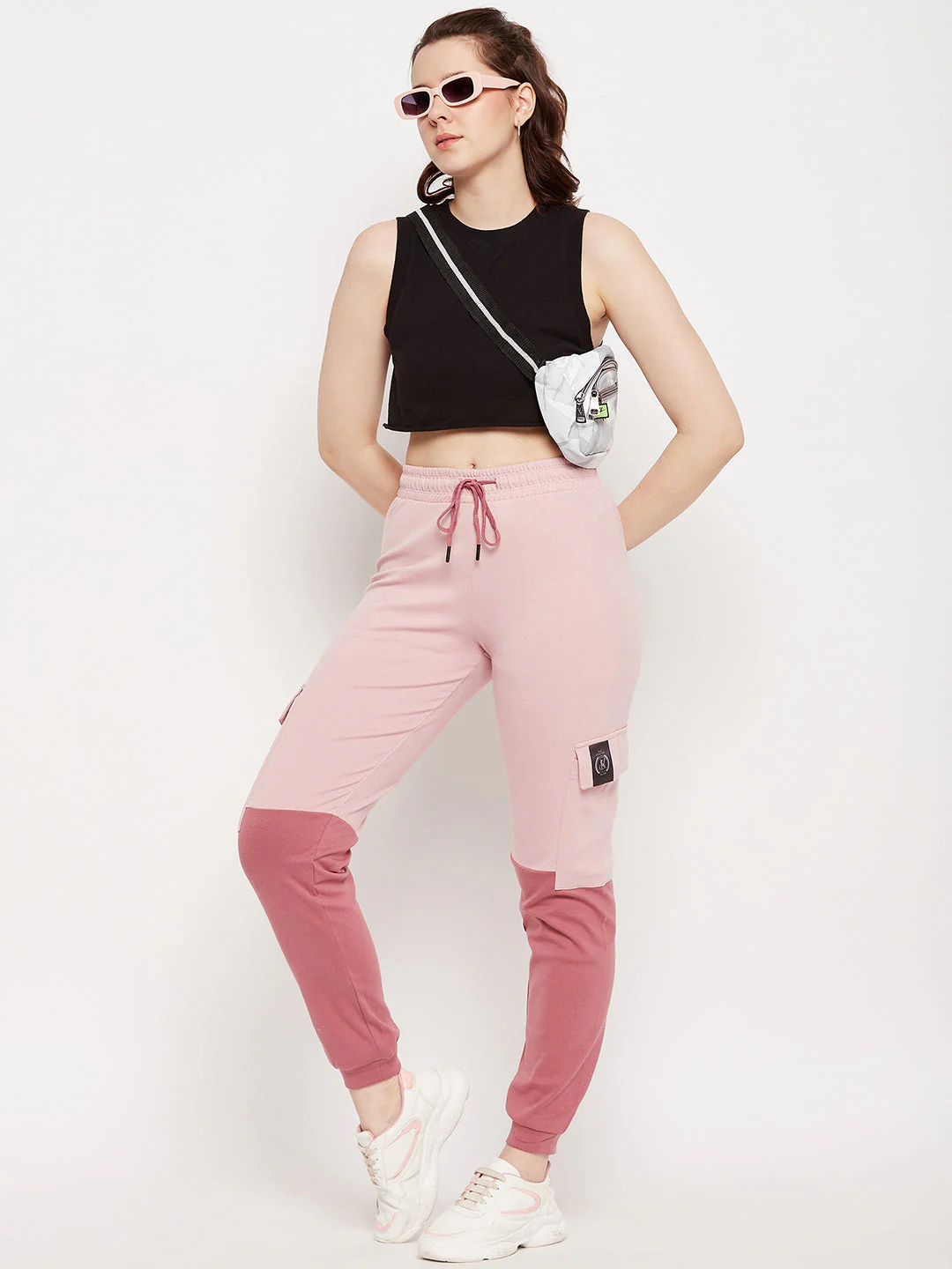 mSECRET Colourblock Elasticated Ankles Trackpants
