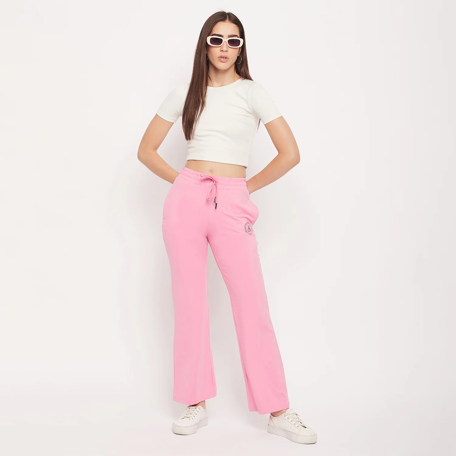 Msecret Pink Cotton Flared Track Bottom - Image 2
