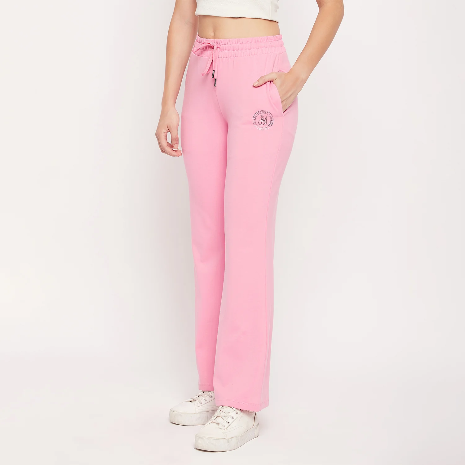 Msecret Pink Cotton Flared Track Bottom - Image 3