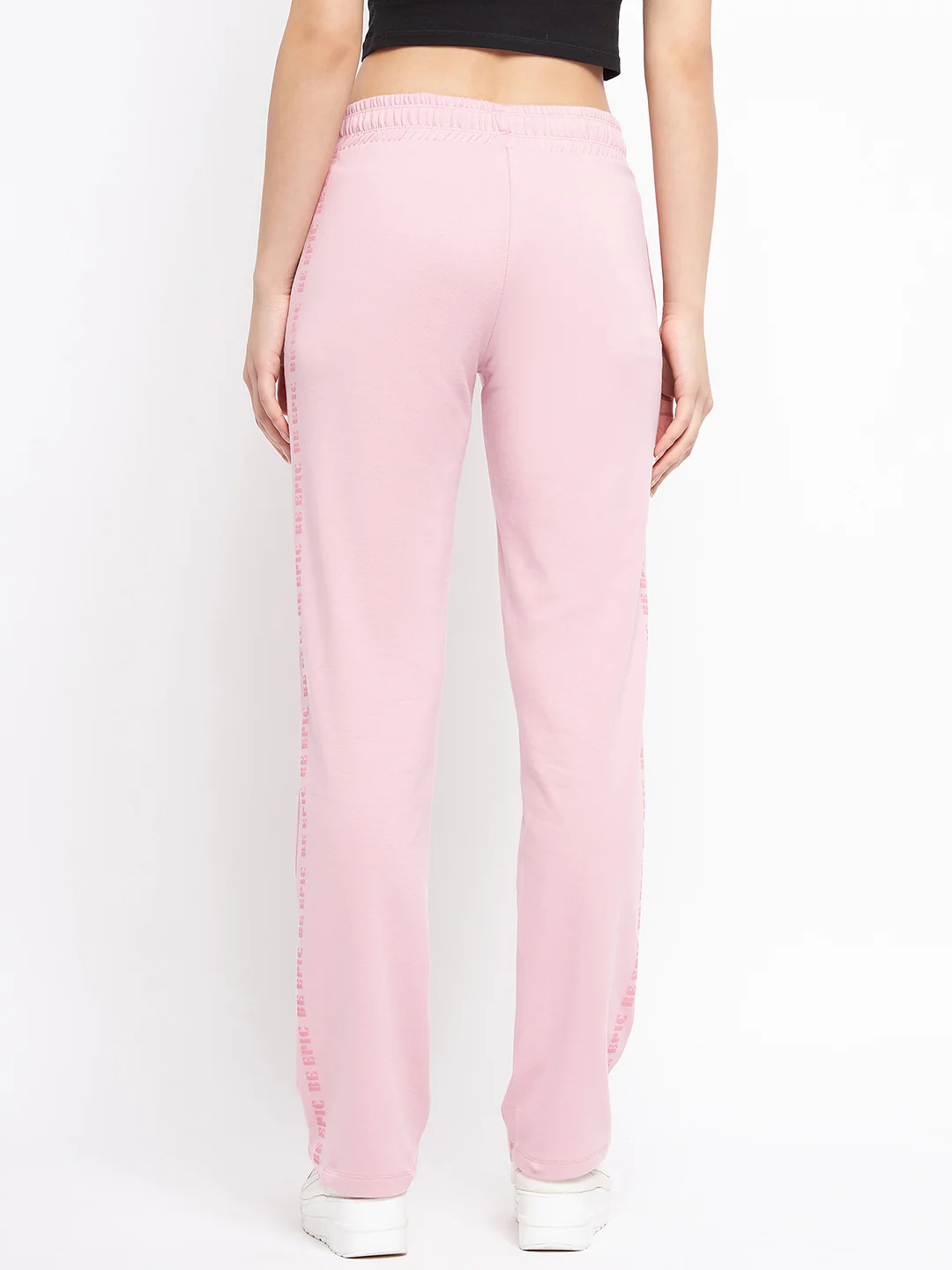 Msecret Solid Dusty Pink Track Bottom With Pockets - Image 5