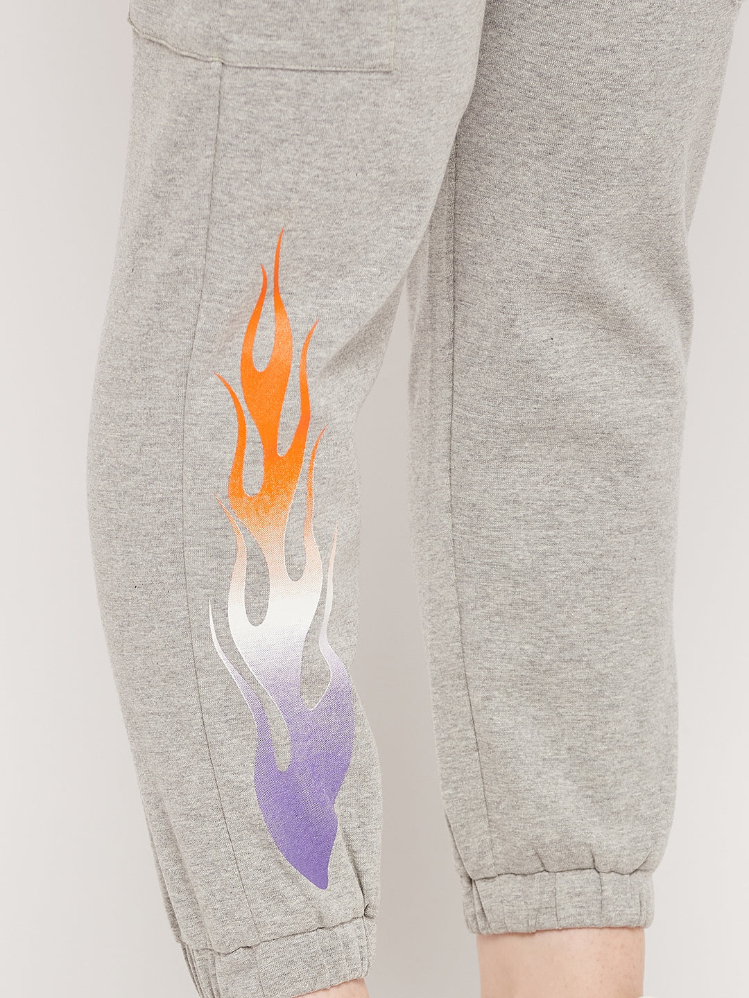 Msecret Grey Cotton Colourblock Trackpants - Image 6