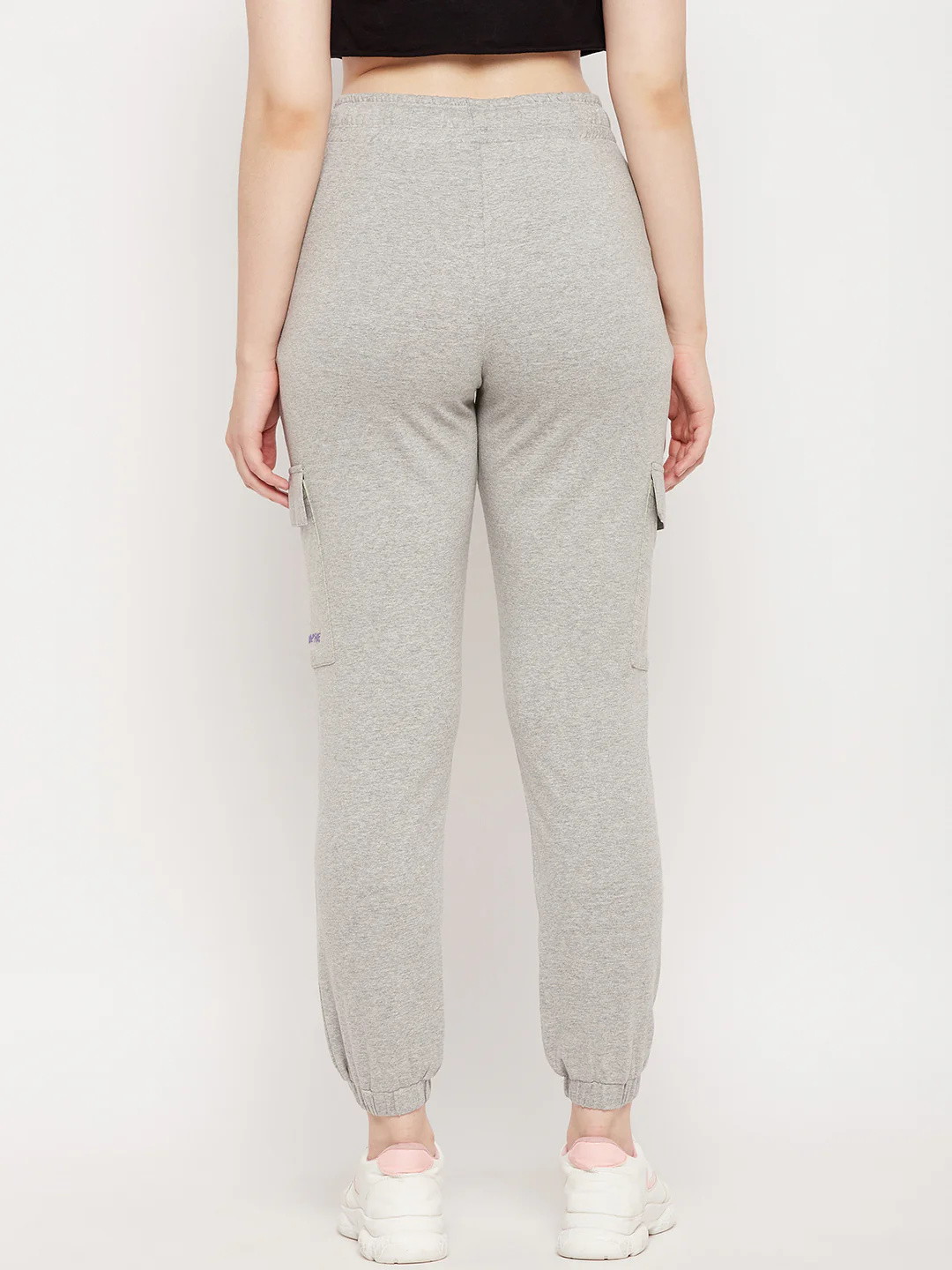 Msecret Grey Cotton Colourblock Trackpants - Image 7