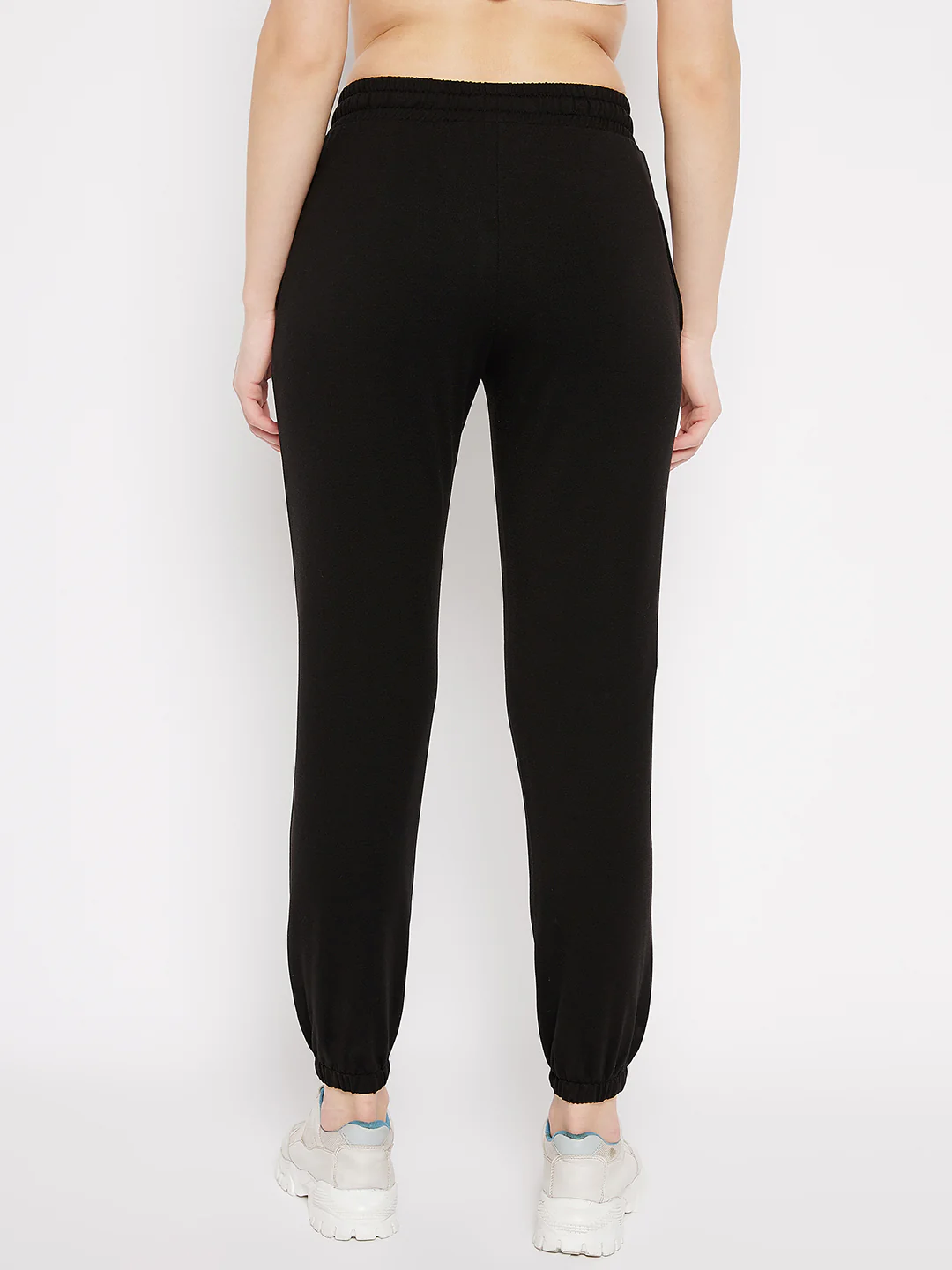 Msecret Black Printed Mid-Rise Cotton Track Bottom - Image 5