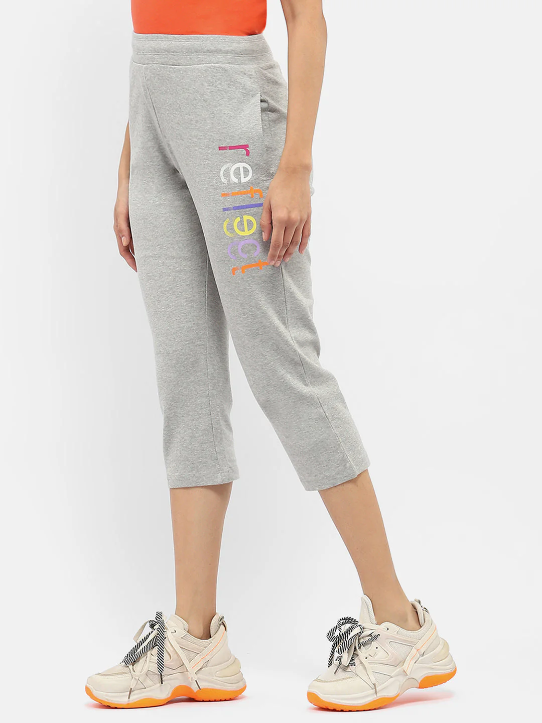 mSECRET Typography Grey Elasticated Waist Capri - Image 4
