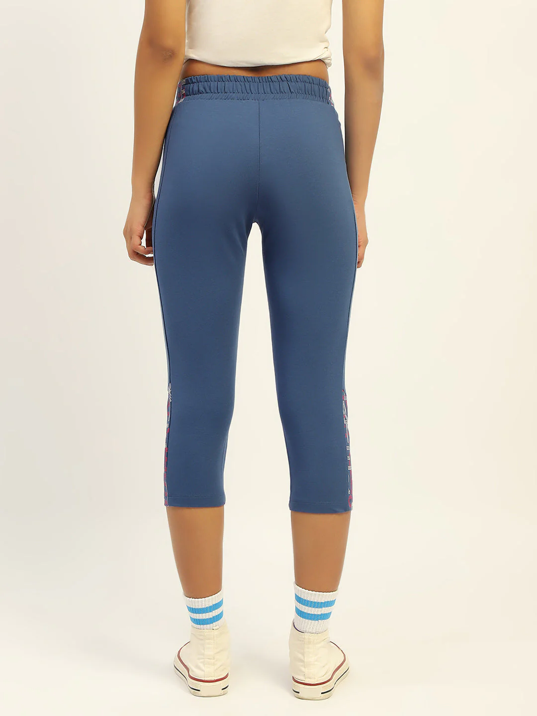 mSECRET Printed Blue Cotton Blend Capri - Image 5