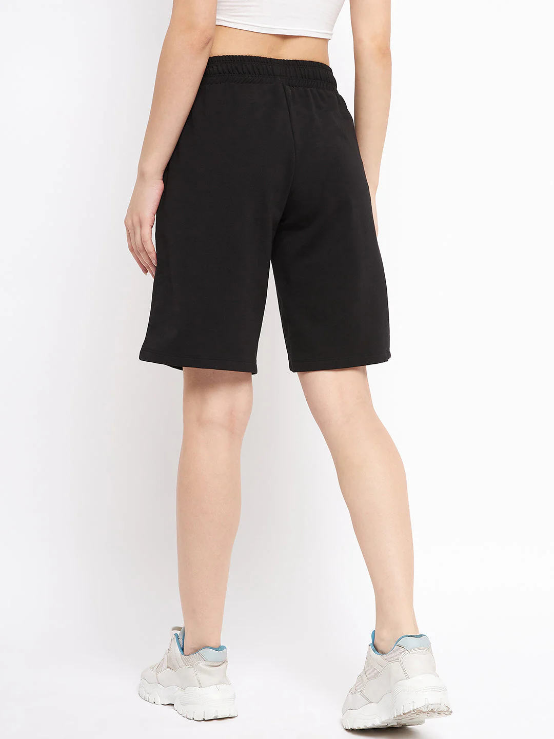 mSECRET Mid-Rise Solid Black Shorts - Image 5