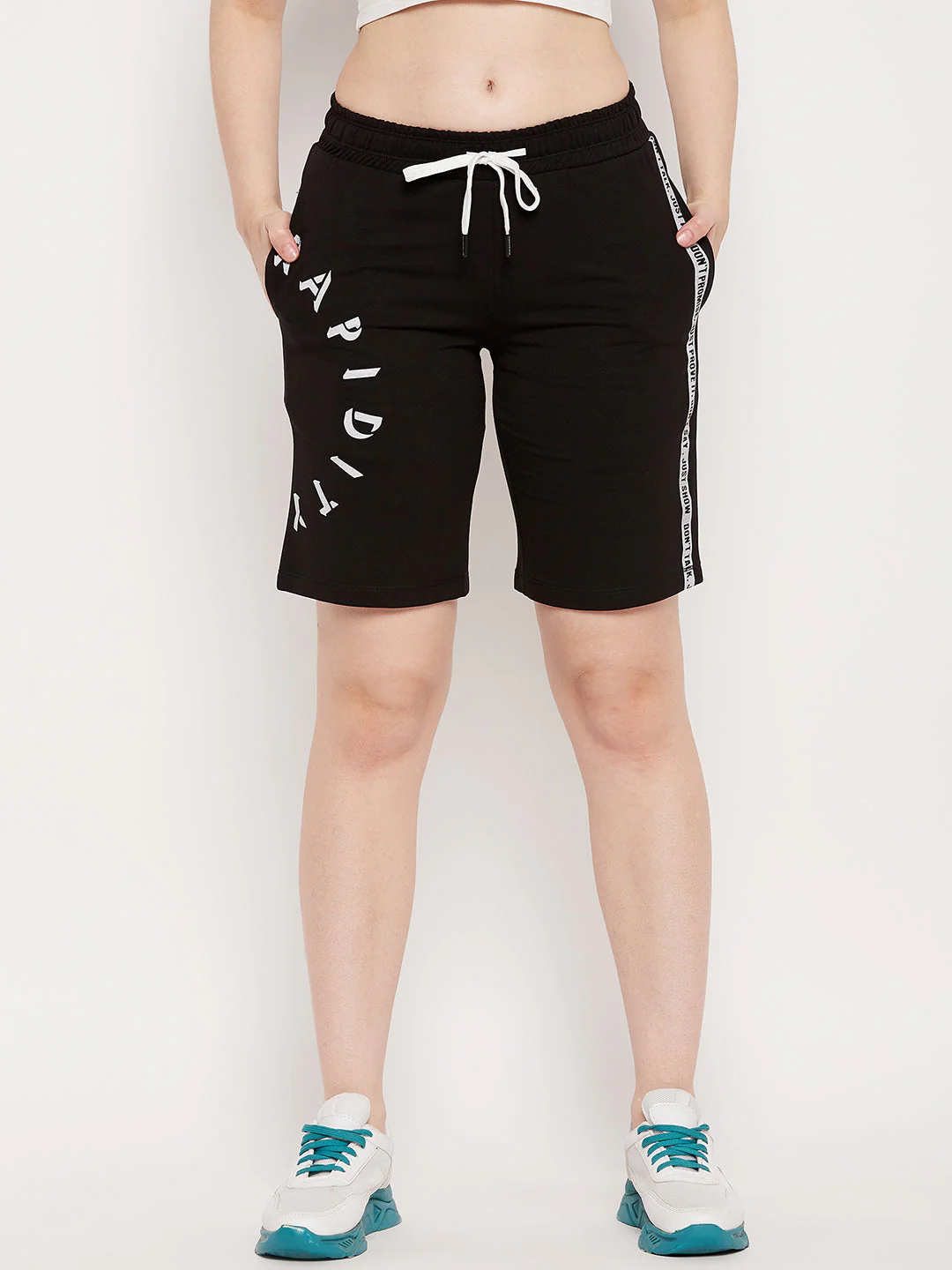 mSECRET Black Typography Cotton Shorts - Image 2
