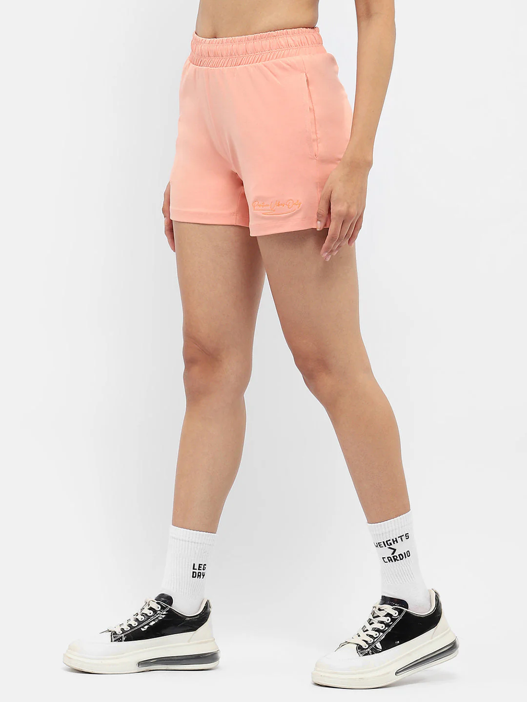 mSECRET Typography Peach Running Shorts - Image 4