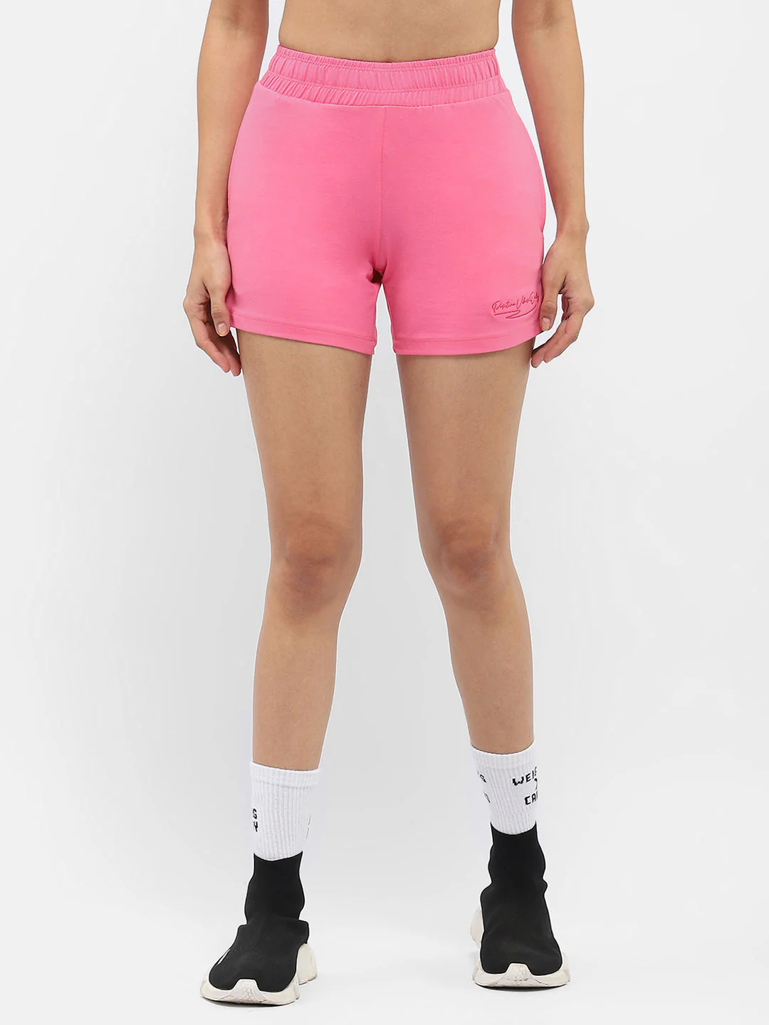 mSECRET Typography Pink Running Shorts - Image 2