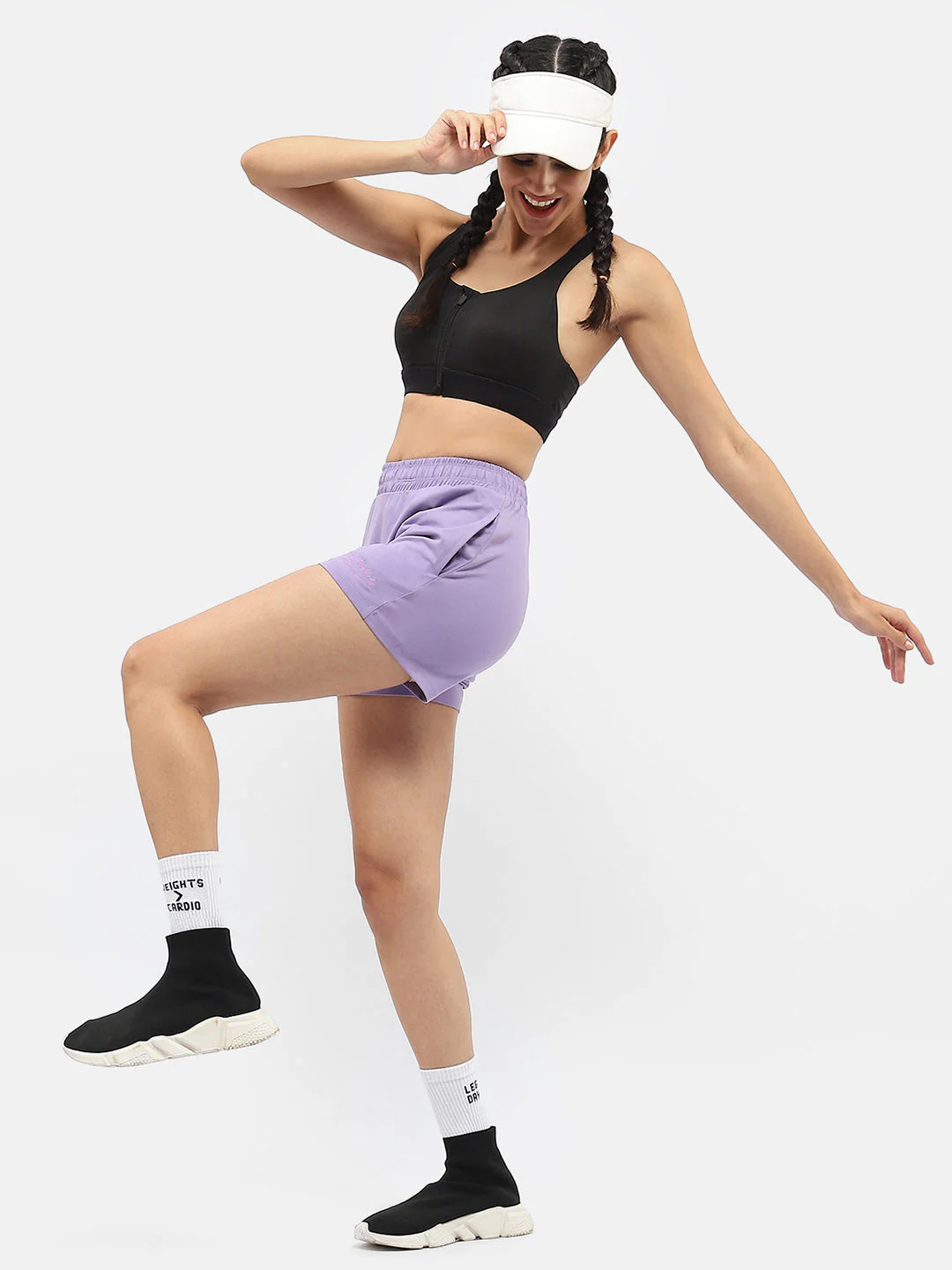 mSECRET Typography Lavender Running Shorts