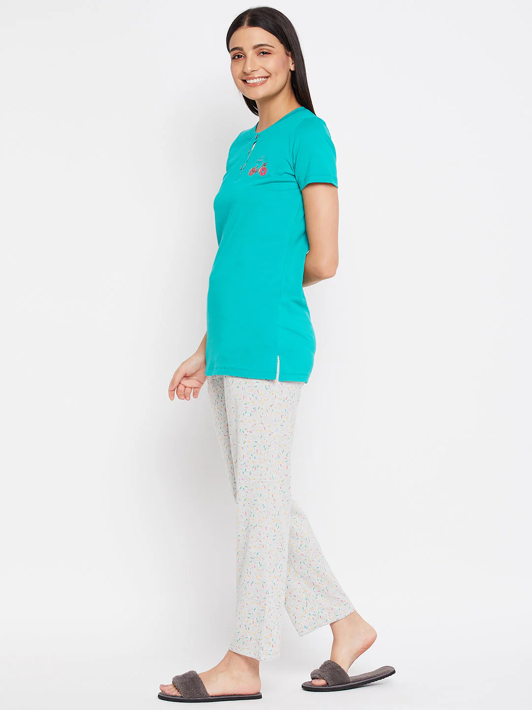 mSECRET Green Round Neck Cotton Tshirt - Image 5
