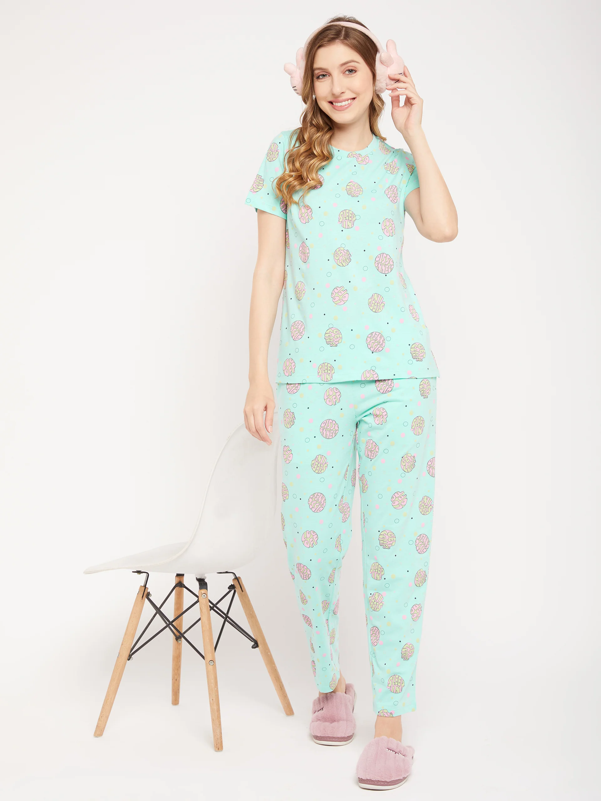 Msecret Aqua Cotton 2 Pc Cotton Nightsuit