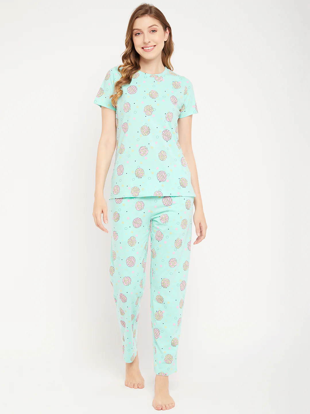 Msecret Aqua Cotton 2 Pc Cotton Nightsuit - Image 3