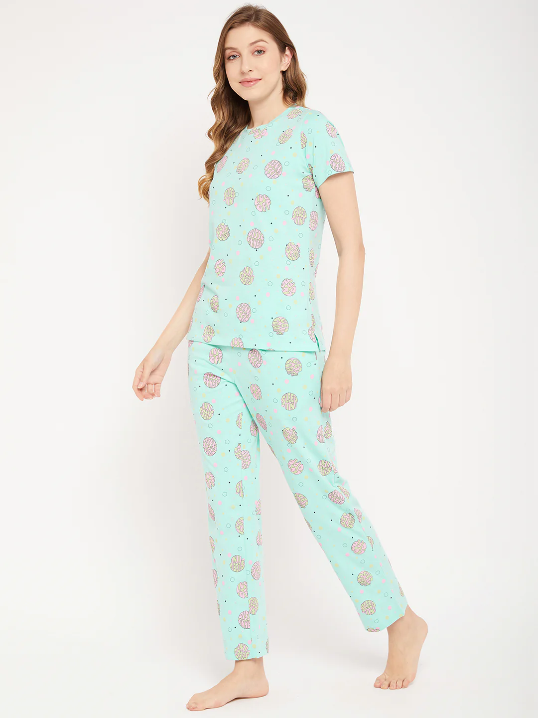 Msecret Aqua Cotton 2 Pc Cotton Nightsuit - Image 5