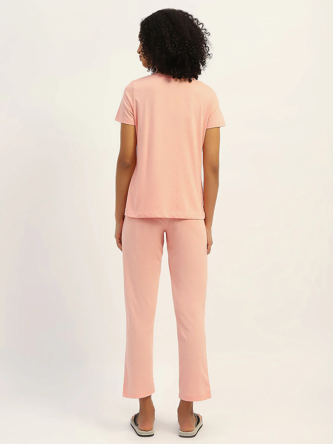 mSECRET Printed Peach Nightsuit Set - Image 6