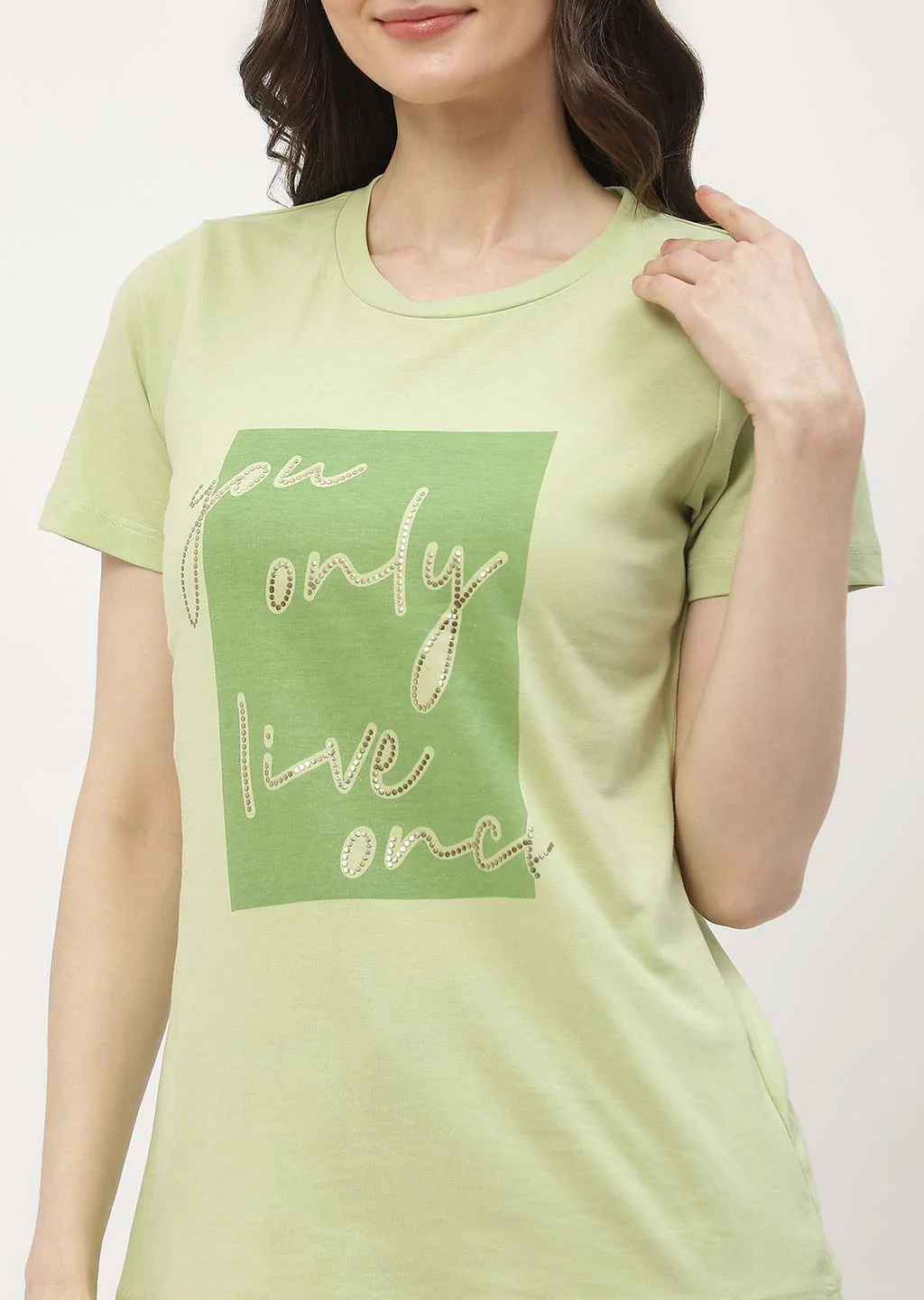 mSECRET Typography Hot Pink & Mint Green Combo T-shirt - Image 4