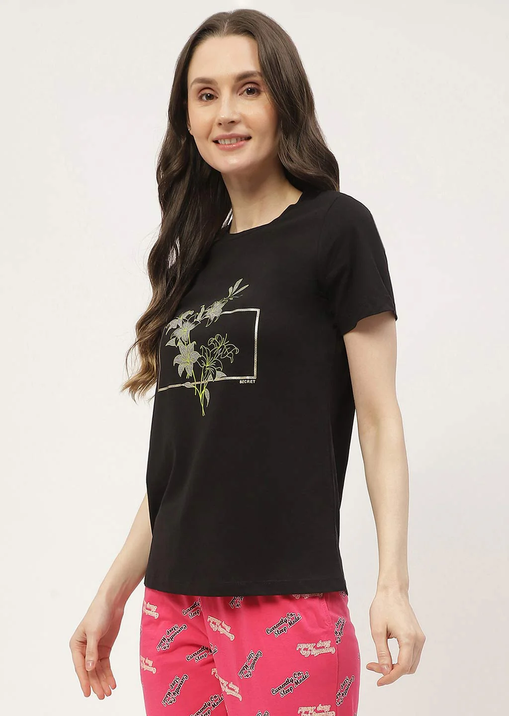 mSECRET Graphic Print Black & White Combo T-shirt - Image 4