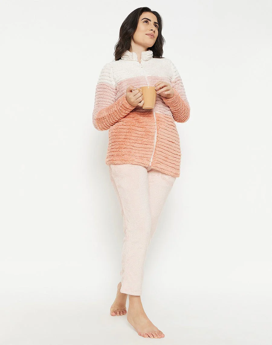 mSECRET Peach Color Velour Nightsuit - Image 5