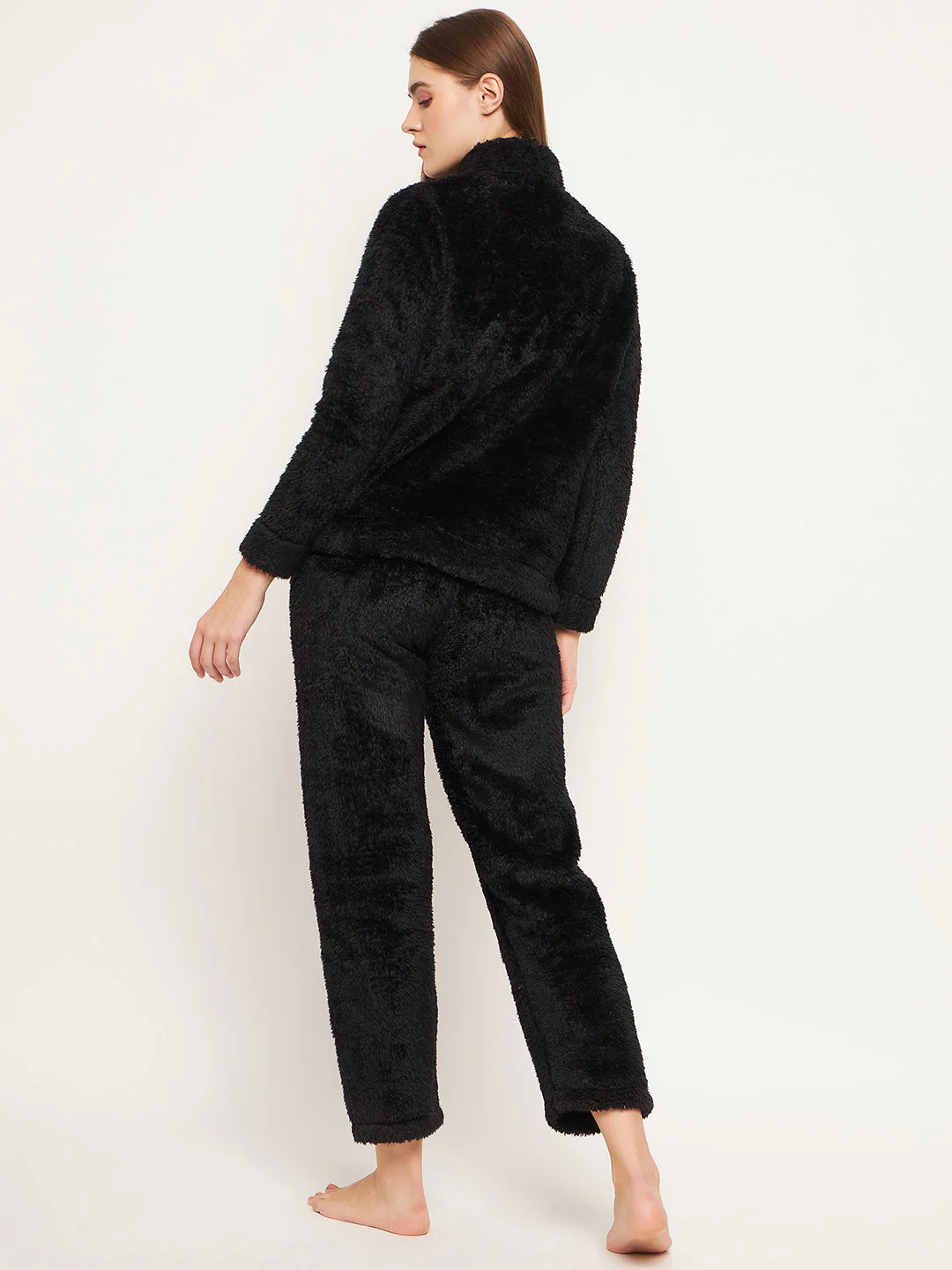mSECRET Women Solid Black Nightsuit - Image 4